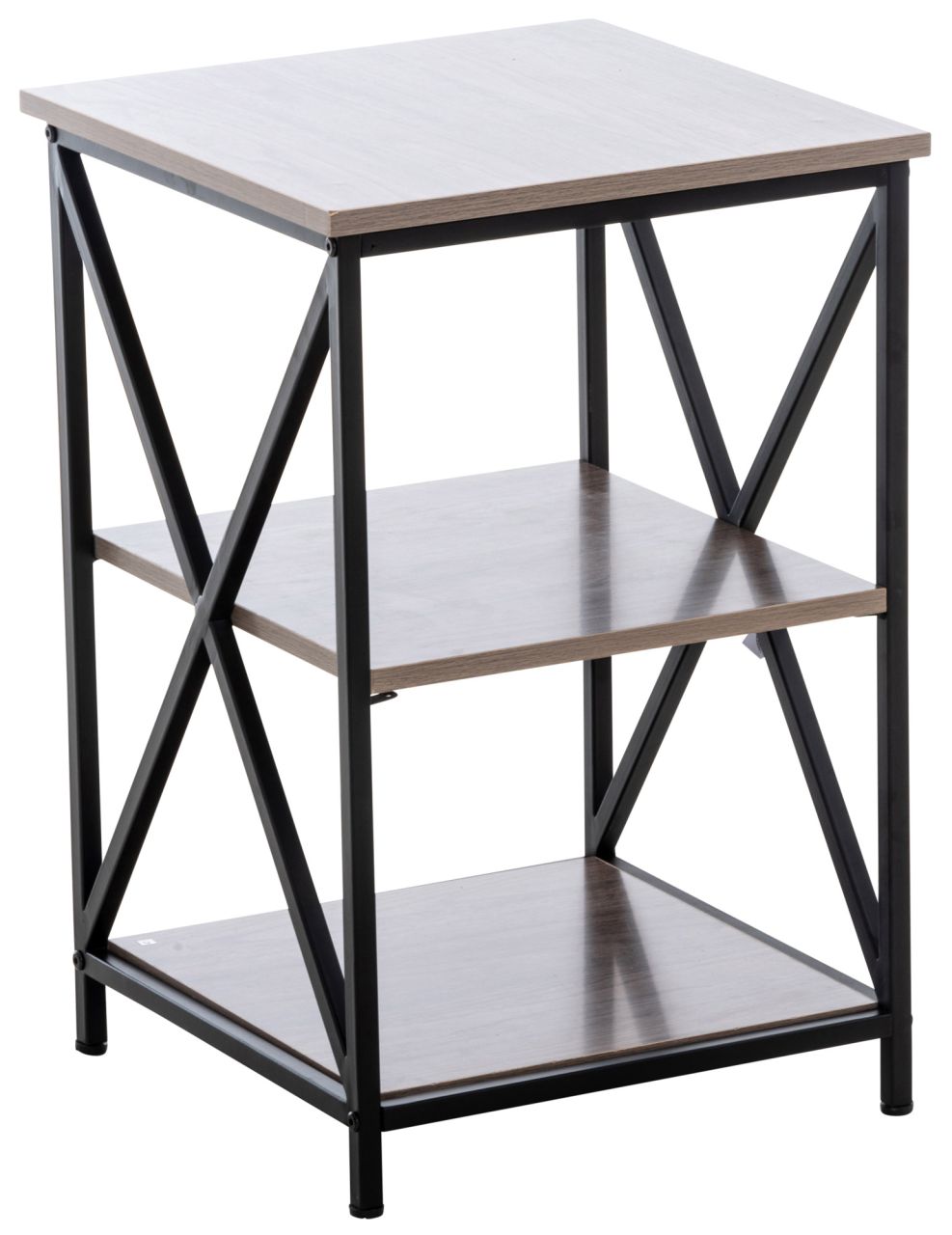 Regal - Standregal Metallregal Küchenregal industriell Bücherregal-Braun/Schwarz