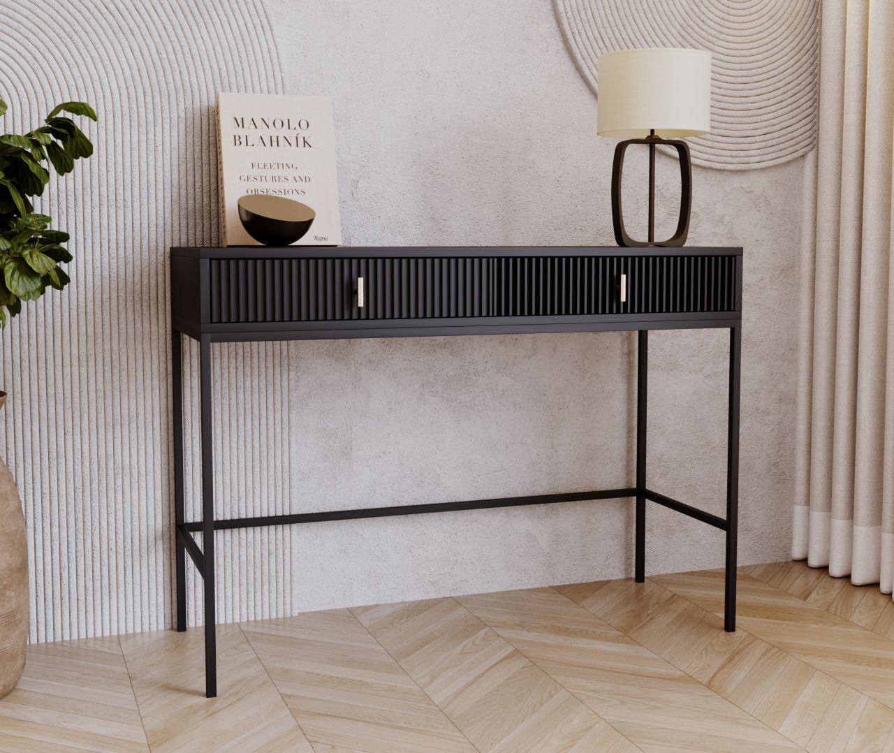 Schminktisch 104 Frisiertisch Konsolentisch Beistelltisch Schreibtisch Schwarz