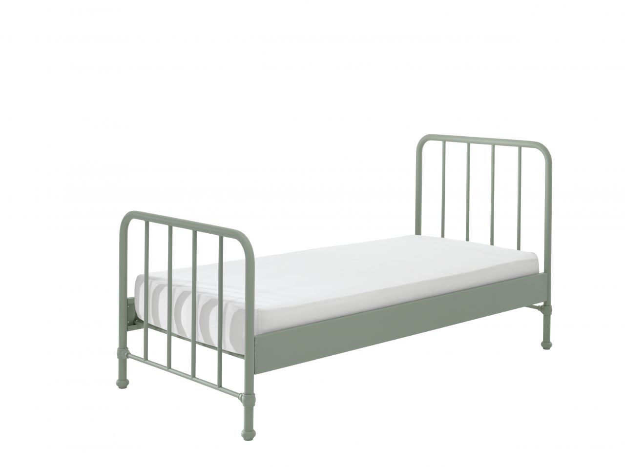 Vipack:Metallbett BRONXX Liegefläche 90 x 200 cm - Jugend/Kinderbett Olive Gr...