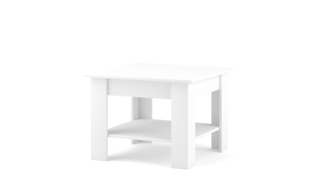 Couchtisch 67x67 Beistelltisch Wohnzimmertisch Sofatisch Ablagetisch Weiß