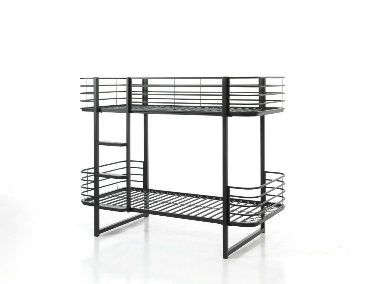 Vipack Etagenbett Oscar aus Metall Hochbett Stockbett Jugendbett Schwarz