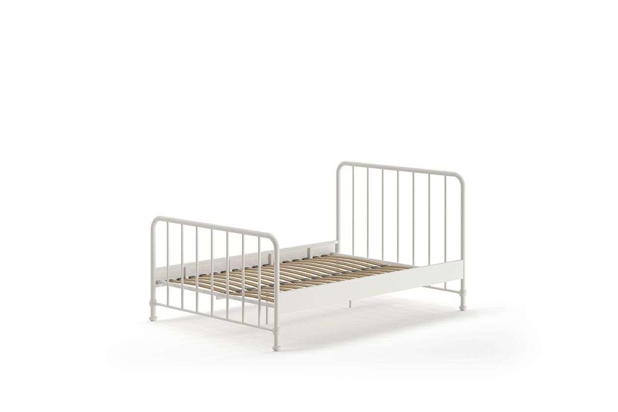 Metallbett 140x200 Bett Jugendbett Gästebett Kinderbett Lattenrost Weiss