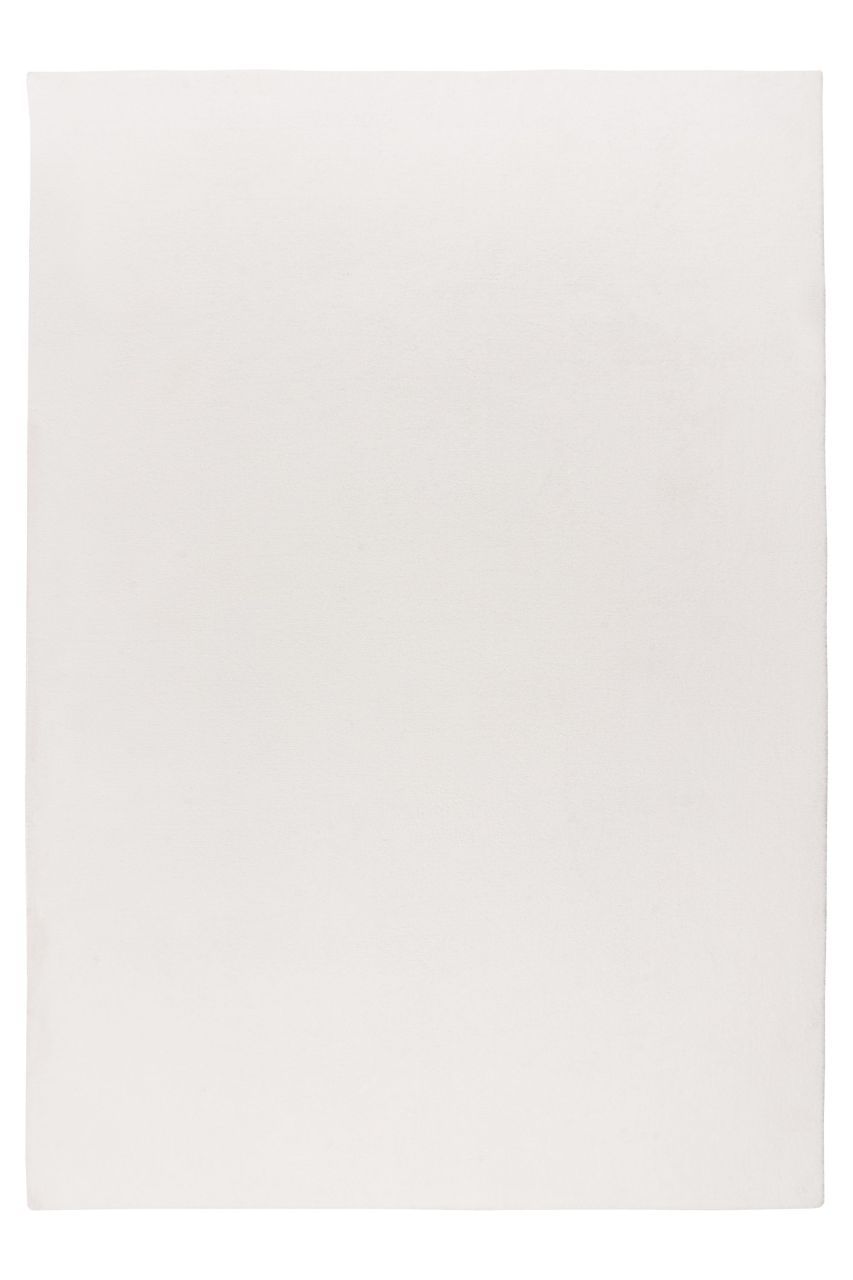 Teppich Höhe 14 mm Kurzflorteppich rechteckig Weiß Wohnzimmer 5 Größen