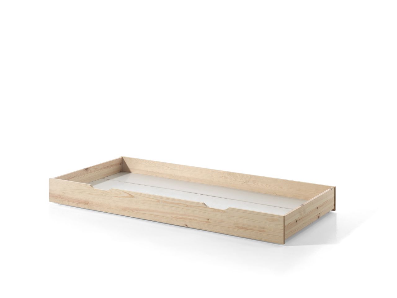 Vipack: Bettschublade auf Rollen - für Hausbett Kinderbett 'Dallas' Kiefer Natur