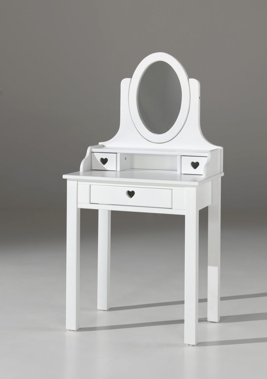Vipack: Schminktisch mit Spiegel 'AMORI' Frisiertisch Kosmetiktisch Kinderzimmer