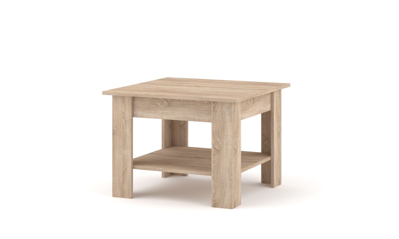 Couchtisch 67x67 Beistelltisch Wohnzimmertisch Sofa-Ablagetisch Sonoma Eiche