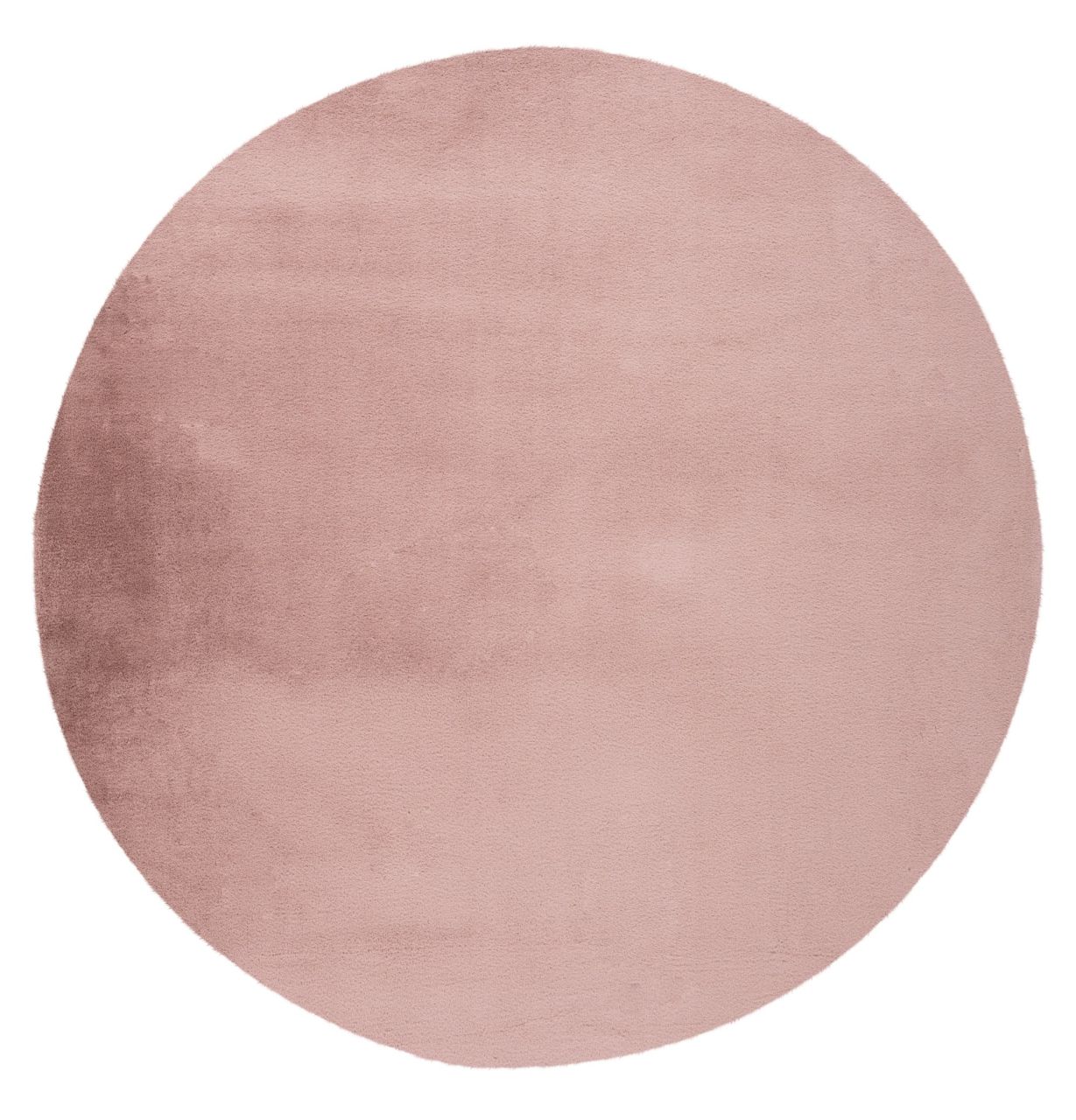 Runder Teppich Höhe 21 mm weicher Kurzflorteppich Rosa Wohnzimmer 2 Größen