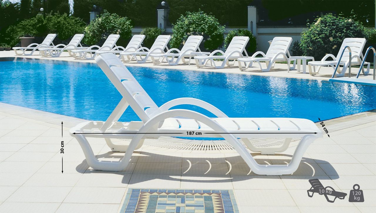 4er Set Sonnenliege Gartenstuhl Outdoorstuhl Gartenmöbel Liegestuhl Gartenmöbel