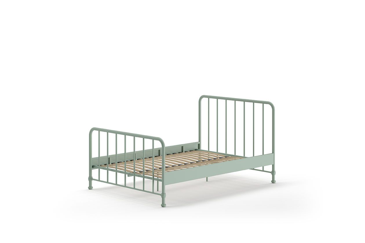 Metallbett 140x200 Bett Jugendbett Gästebett Kinderbett Lattenrost Grün