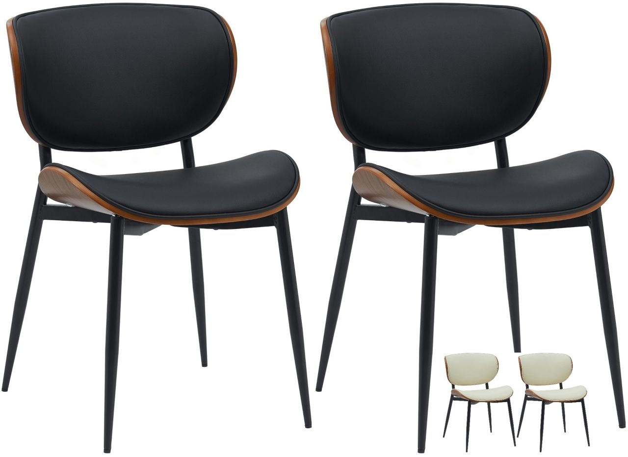 2 Stühle Set Esszimmerstuhl Kunstleder Besucherstuhl Wohnzimmerstuhl Küchenstuhl