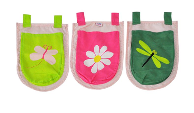 Aufbewahrungstaschen Tasche Spielaufbewahrung Stofftasche Blumen Schmetterling