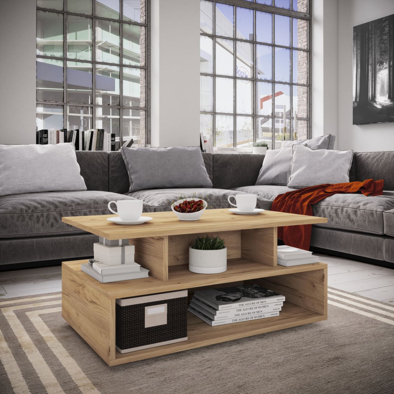 Couchtisch Beistelltisch Wohnzimmertisch Sofatisch Wohnmöbel - Wildeiche