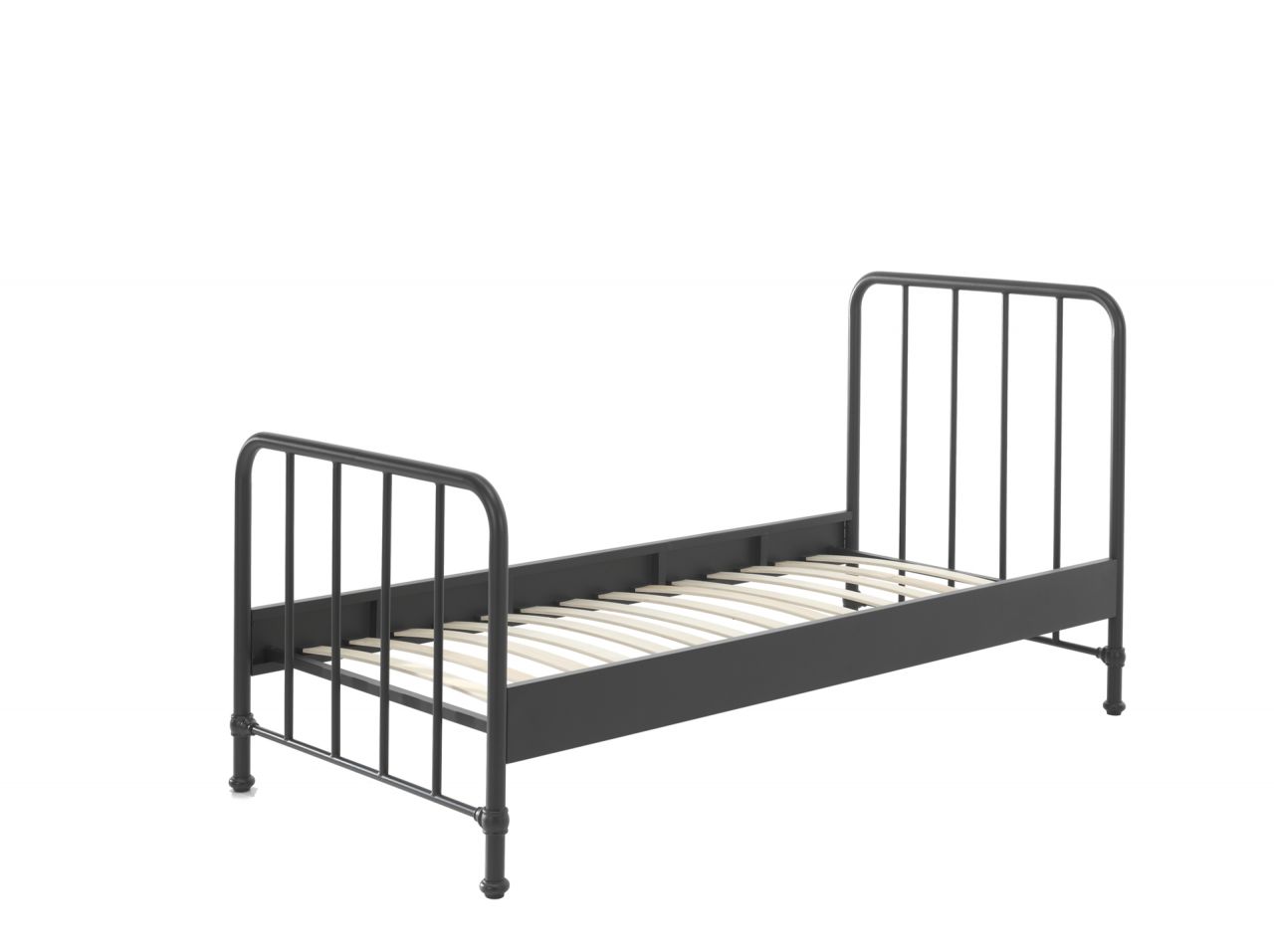 Vipack:Metallbett BRONXX Liegefläche 90 x 200 cm - Jugend/Kinderbett Schwarz ...