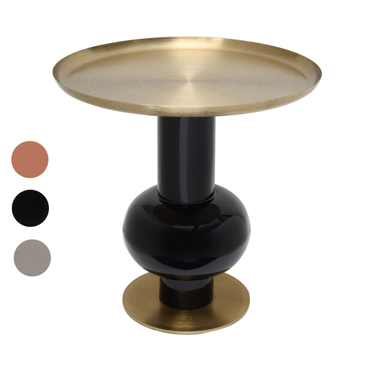 Beistelltisch Art Deco Tisch Couchtisch Gold Abstelltisch Blumentisch rund Me...