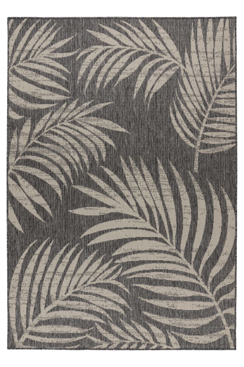 Teppich Höhe 5 mm Kurzflorteppich rechteckig Silber Indoor Outdoor 4 Größen