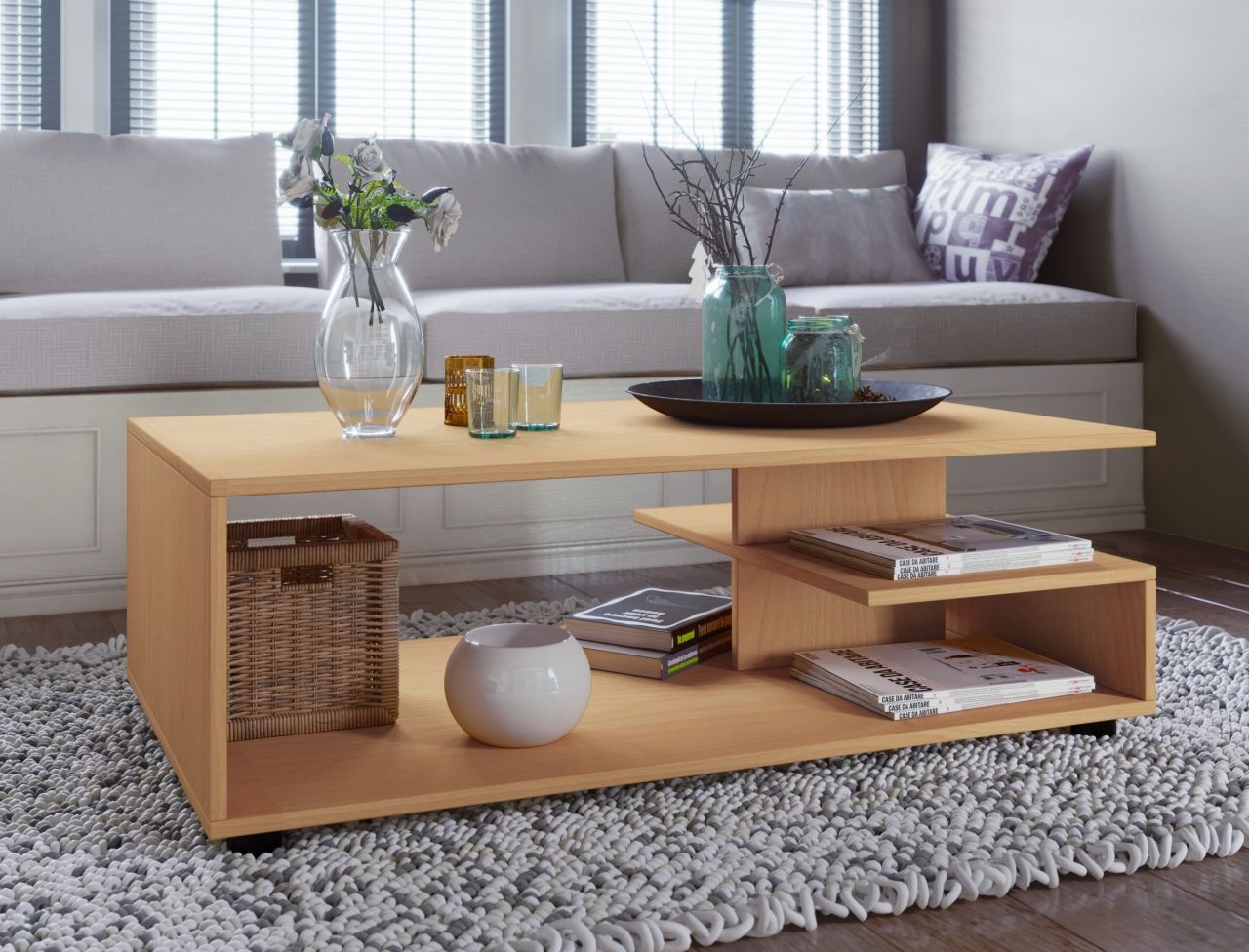 Couchtisch Beistelltisch Wohnzimmertisch Sofatisch 106 x 51,50 - Buche Nachb