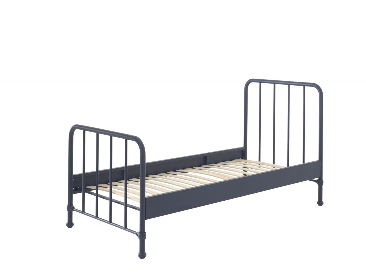 Vipack:Metallbett BRONXX Liegefläche 90 x 200 cm - Jugend/Kinderbett Blau Den...