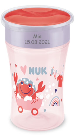 Magic Cup 230ml mit Gravur (inkl. Deckel) rot