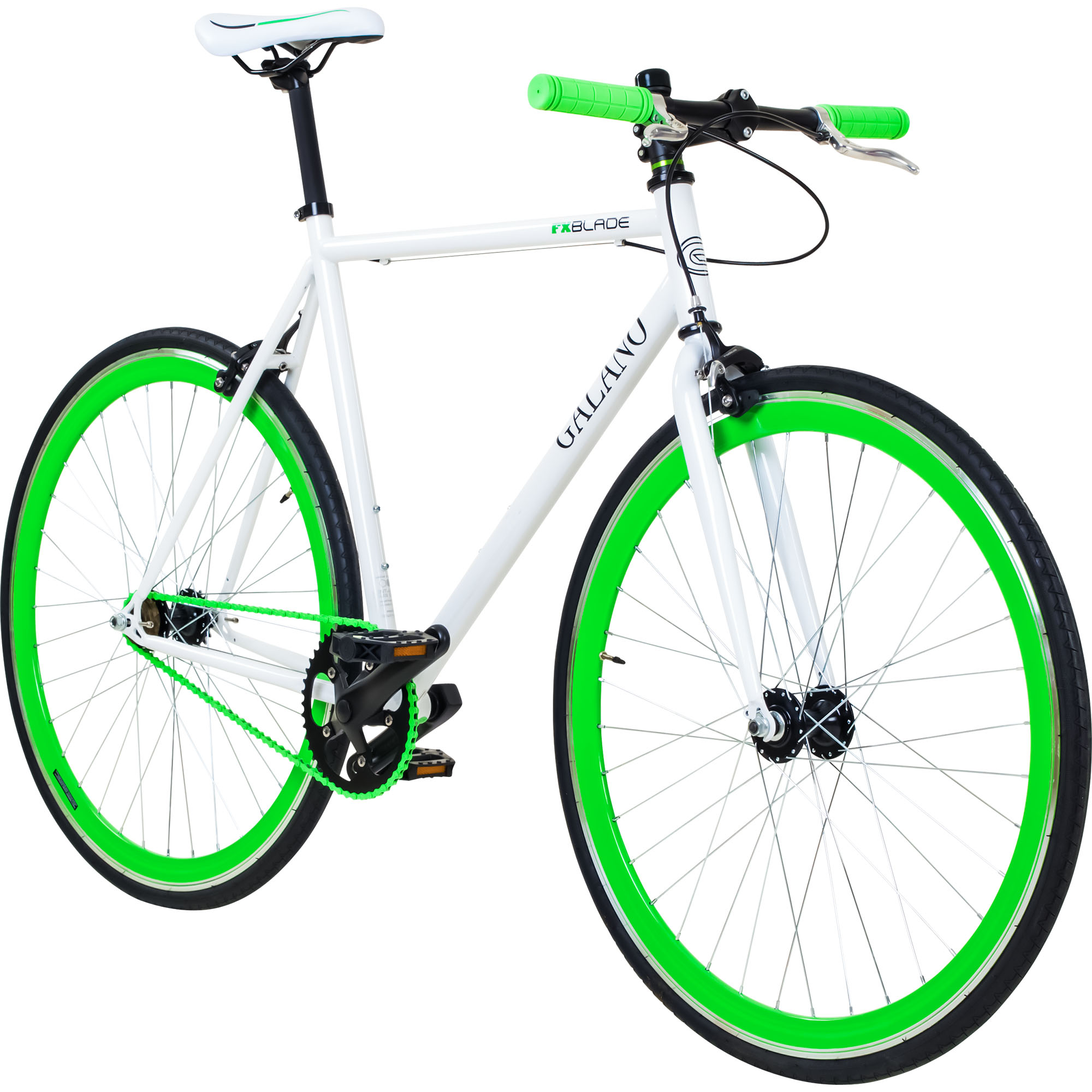 Galano Blade Fixie Fahrrad 28 Zoll Singlespeed 165 - 195 cm retro Urban Bike mit Flip Flop Nabe für Fixed Gear und Freilauf