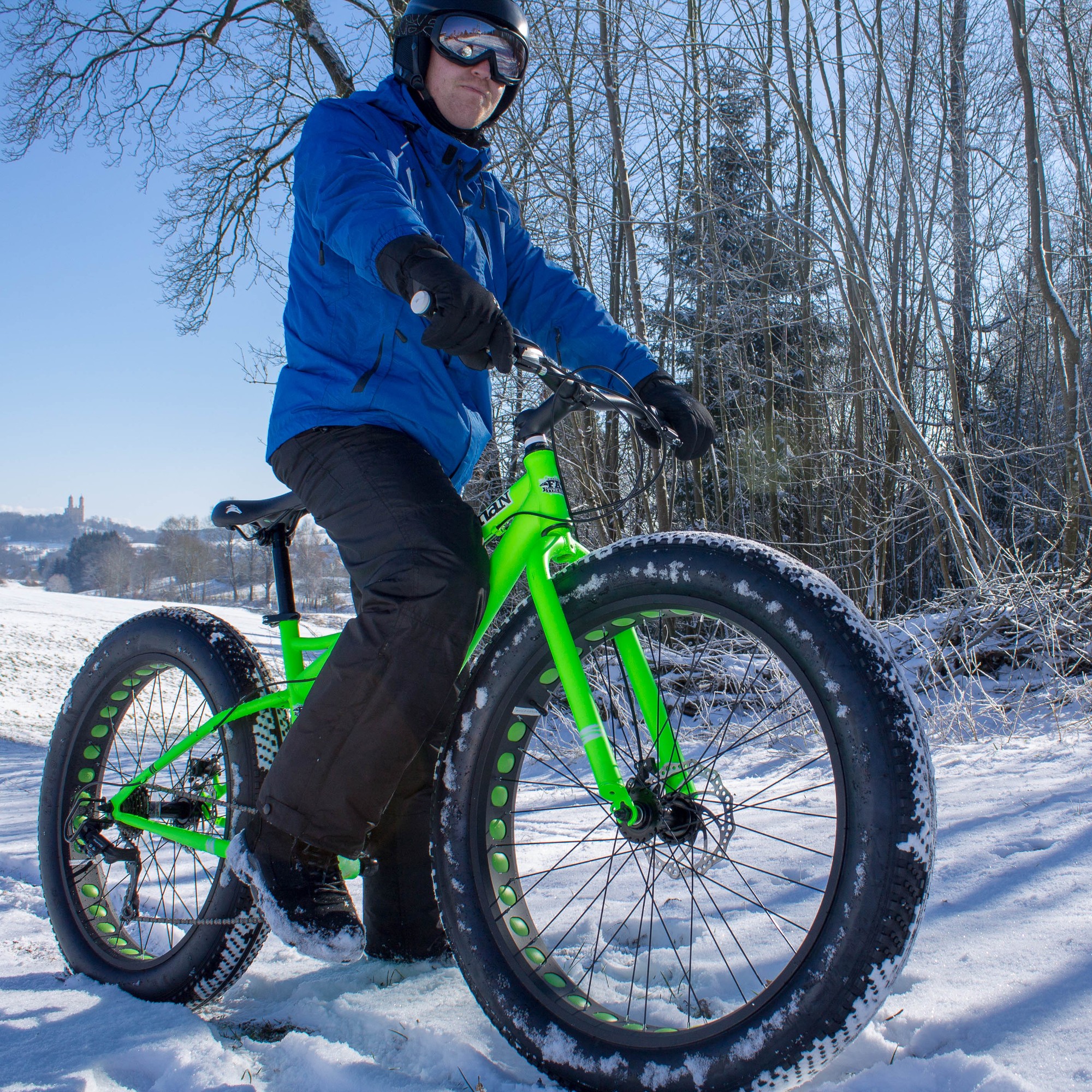 Galano Fatman 4.0 Fatbike 26 Zoll für Herren und Damen ab 155 cm Fahrrad Mountainbike Hardtail 7 Gang MTB