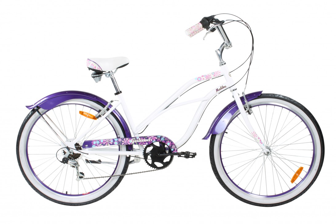 Galano Malibu retro Fahrrad Beach Cruiser für Damen ab 150 cm Damenfahrrad vintage mit Ballonreifen 26 Zoll 6 Gänge