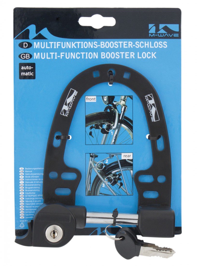 M-Wave Booster Fahrradschloss Rahmenschloss Bügelschloss Fahrrad Schloss