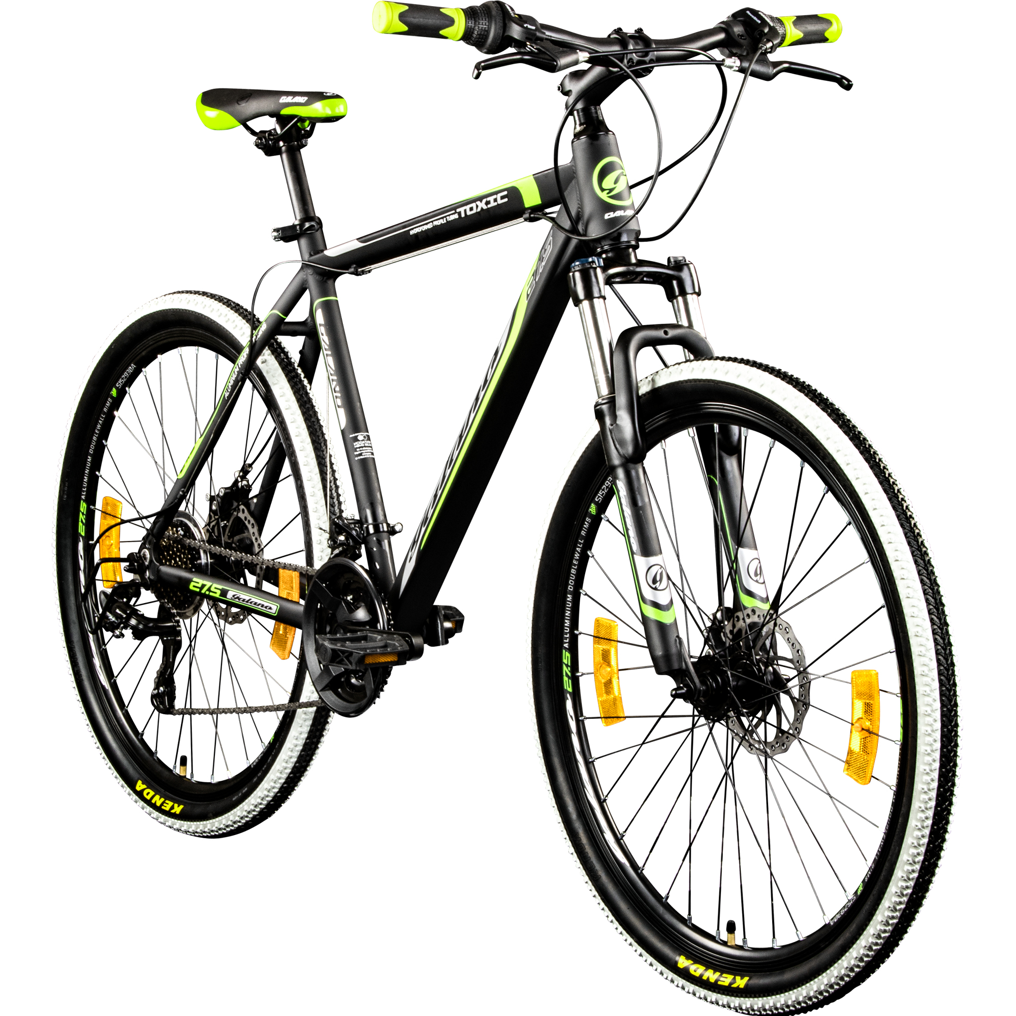 Galano Toxic 27,5 Zoll Mountainbike Hardtail 165 - 190 cm MTB für Damen und Herren 21 Gänge Fahrrad für Erwachsene oder Jugendliche mit Scheibenbremsen