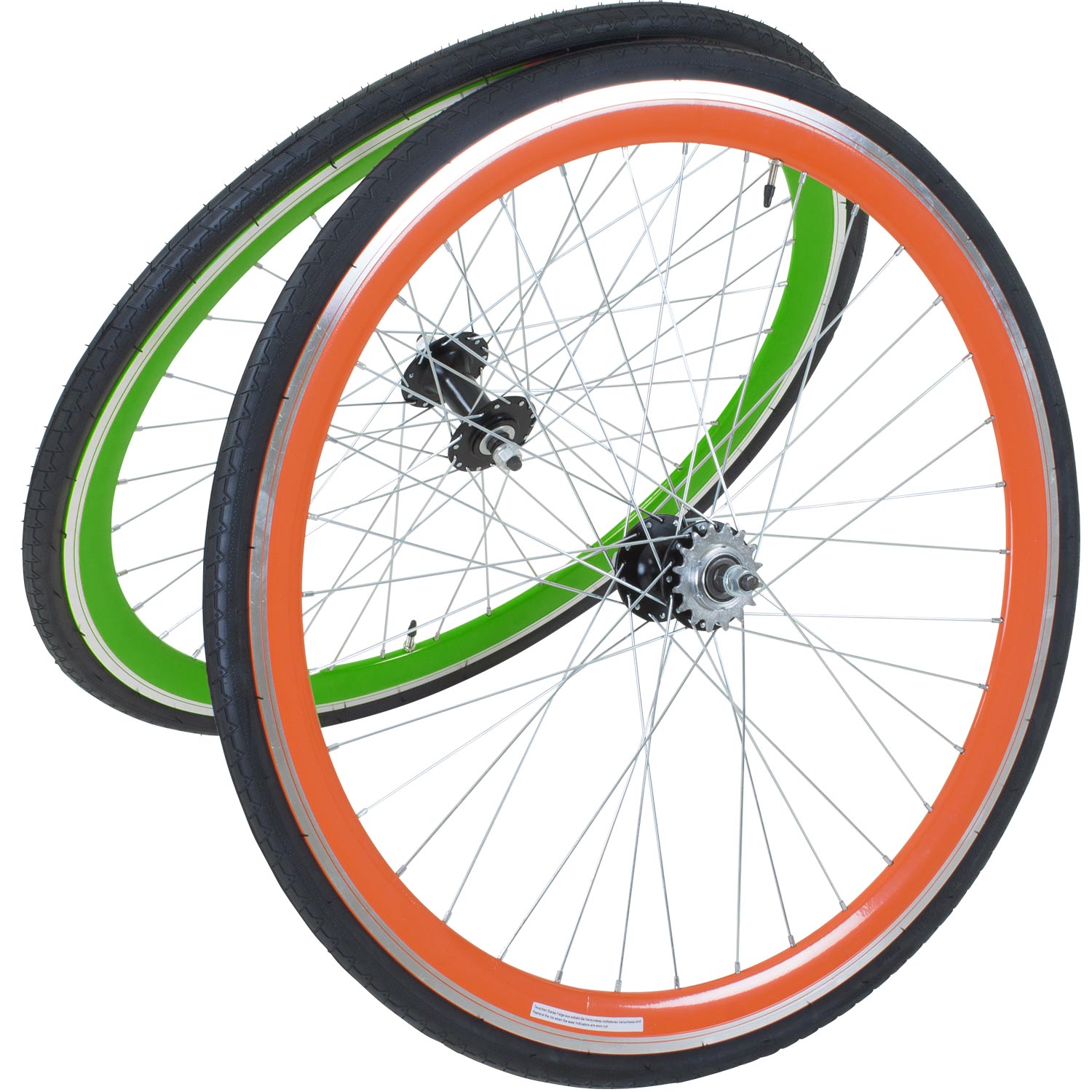 Galano Blade Laufradsatz 28' 700c Radsatz Vorderrad Hinterrad mit Reifen Rennrad Laufrad Set Komplettrad Fixie Singlespeed vorne hinten Felge Flip Flop Nabe Speichen SV