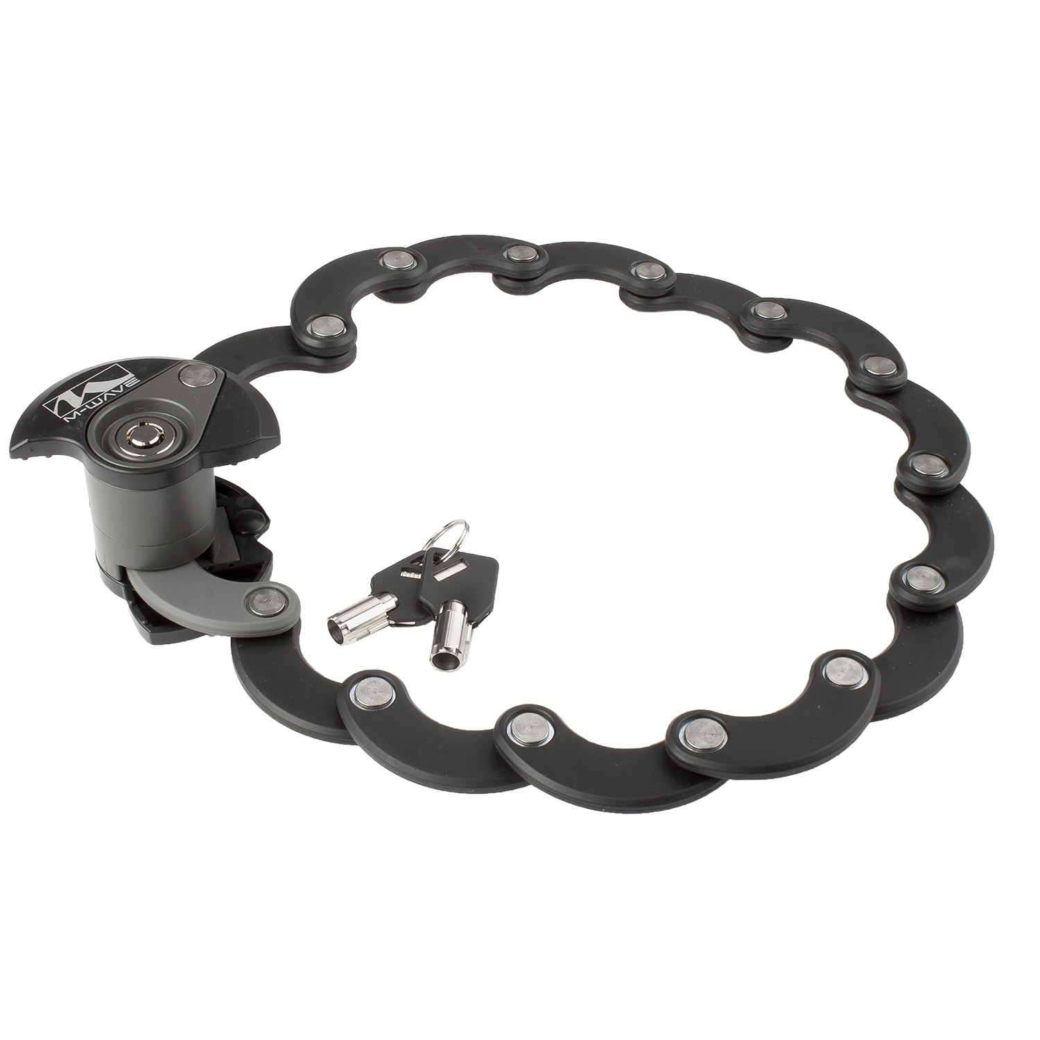 M-Wave F 600 D Fahrradschloss Faltschloss für E Bike und Fahrrad Schlösser mit Schlüssel und Halterung 60 cm sicheres Schloss