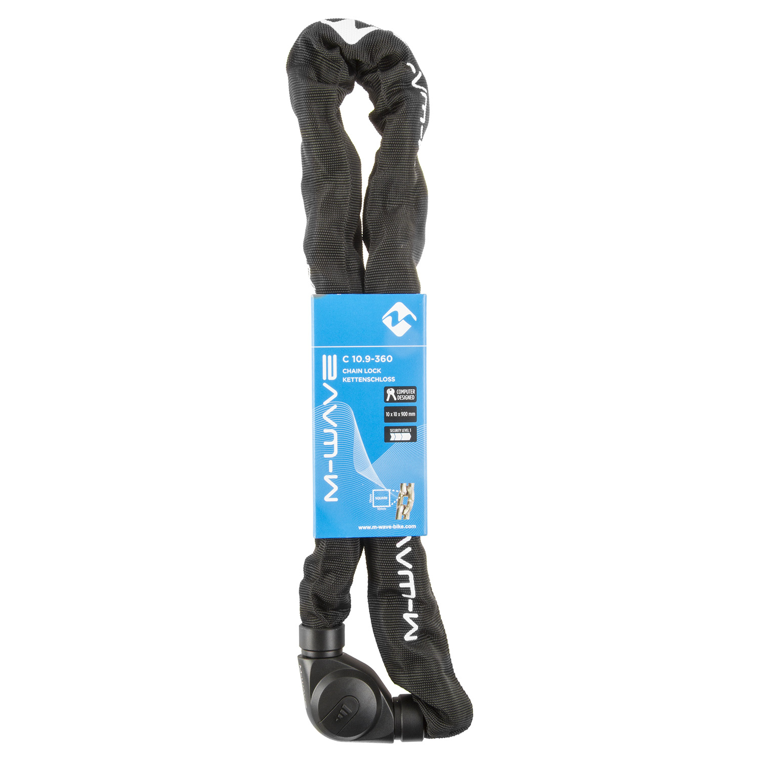 M-Wave C 10.9-360 Fahrradschloss Kettenschloss Fahrrad Schloss Schlüssel mit Textilhülle