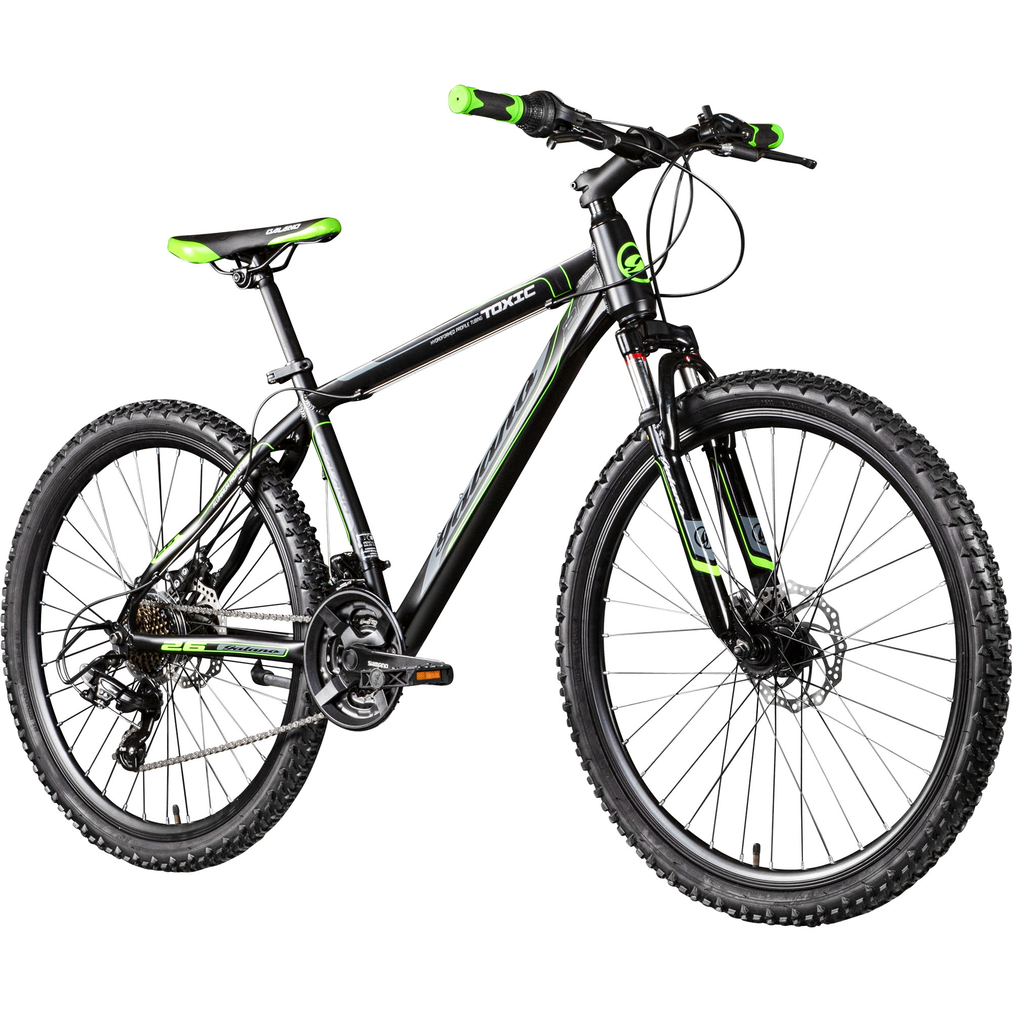 Galano Toxic 26 Zoll Mountainbike 145 - 185 cm MTB Hardtail Fahrrad 21 Gänge Scheibenbremsen Damen Herren Jugendliche unisex