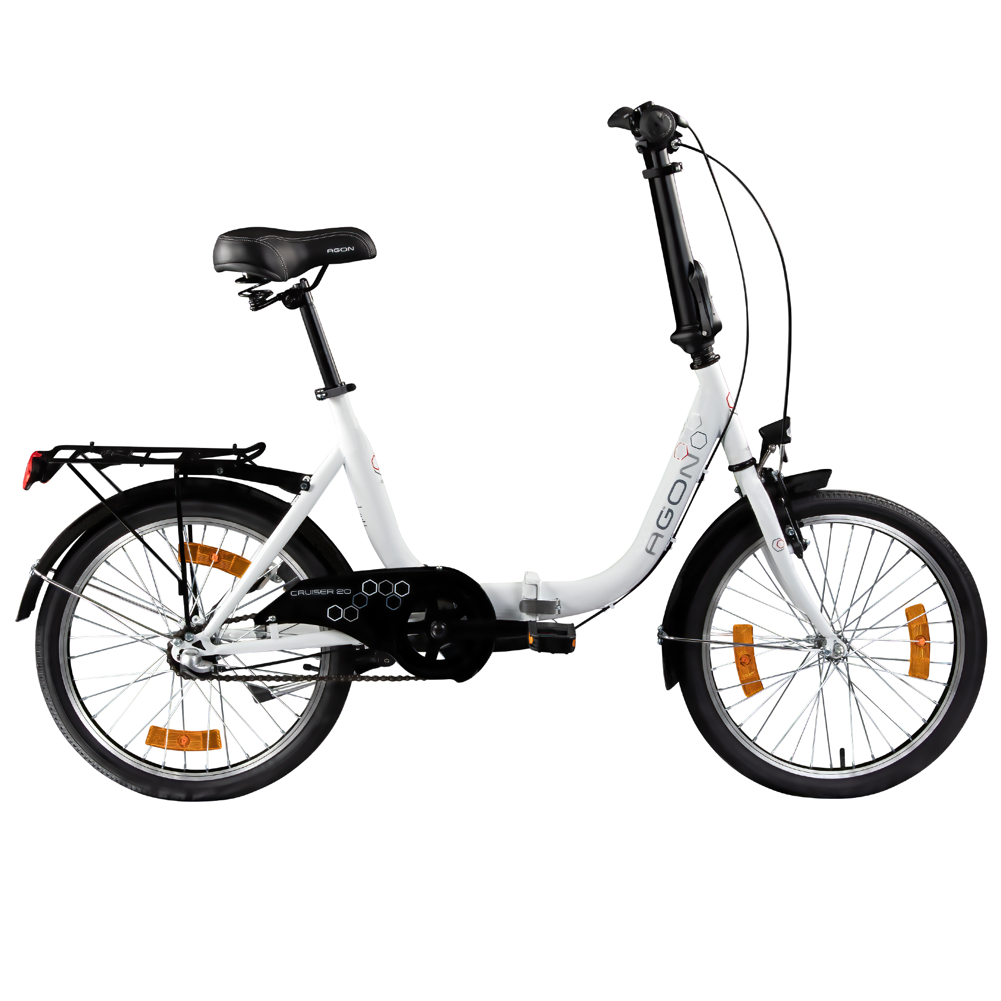 Agon Cruiser 20 Zoll Klapprad für Damen und Herren 150 - 185 cm Klappfahrrad Faltrad StVZO Faltfahrrad Erwachsene tiefer Einstieg