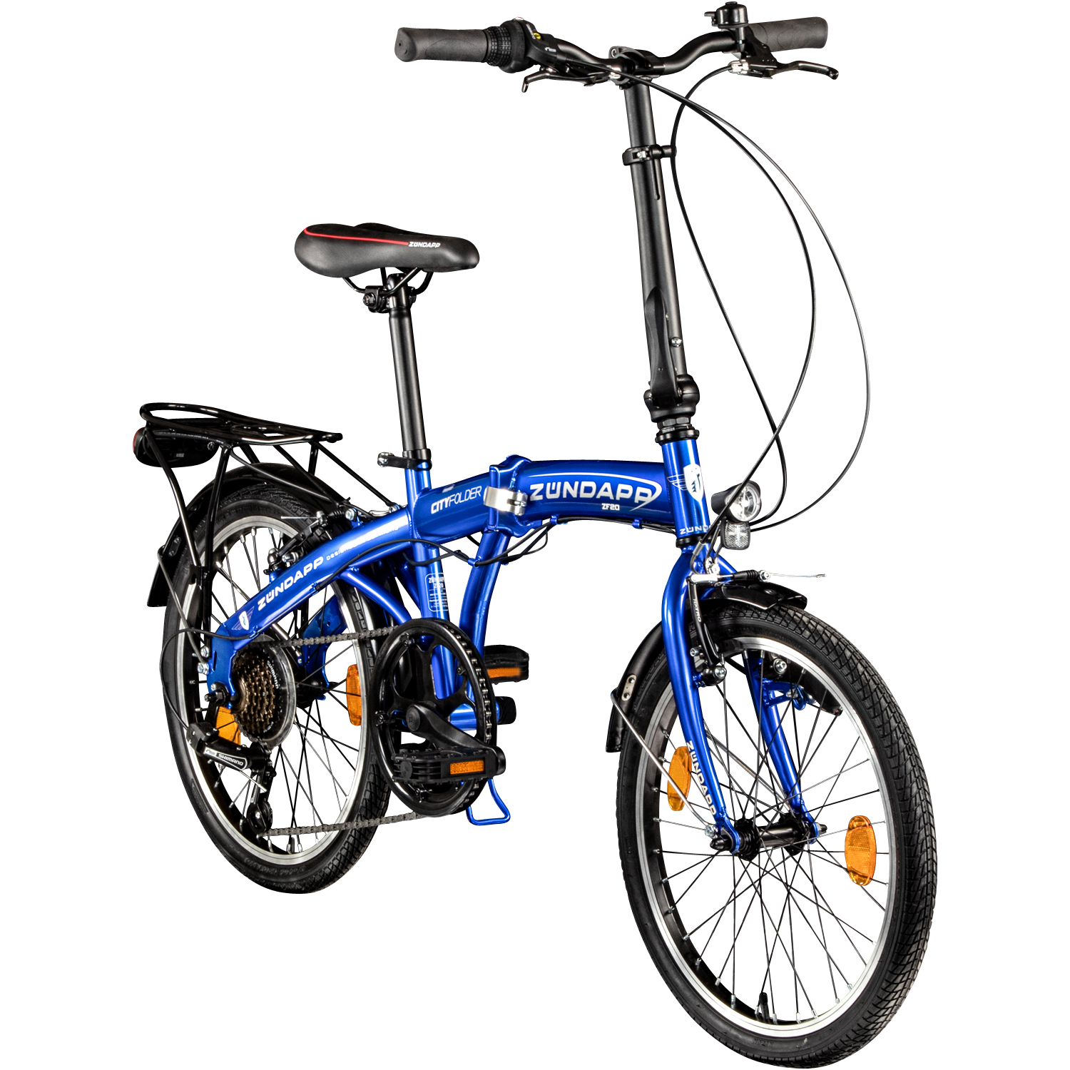 Zündapp ZF20 Speed Folder 20 Zoll Klapprad Faltrad Stadtrad Fahrrad faltbar Klappfahrrad StVZO