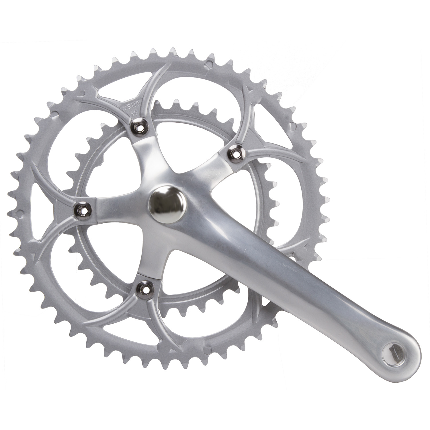 Messingschlager 2x9 Kurbel 2-fach 42 - 52 Zähne 170 mm Kurbelgarnitur Tretkurbel Fahrradkurbel Kettenradgarnitur Rennrad