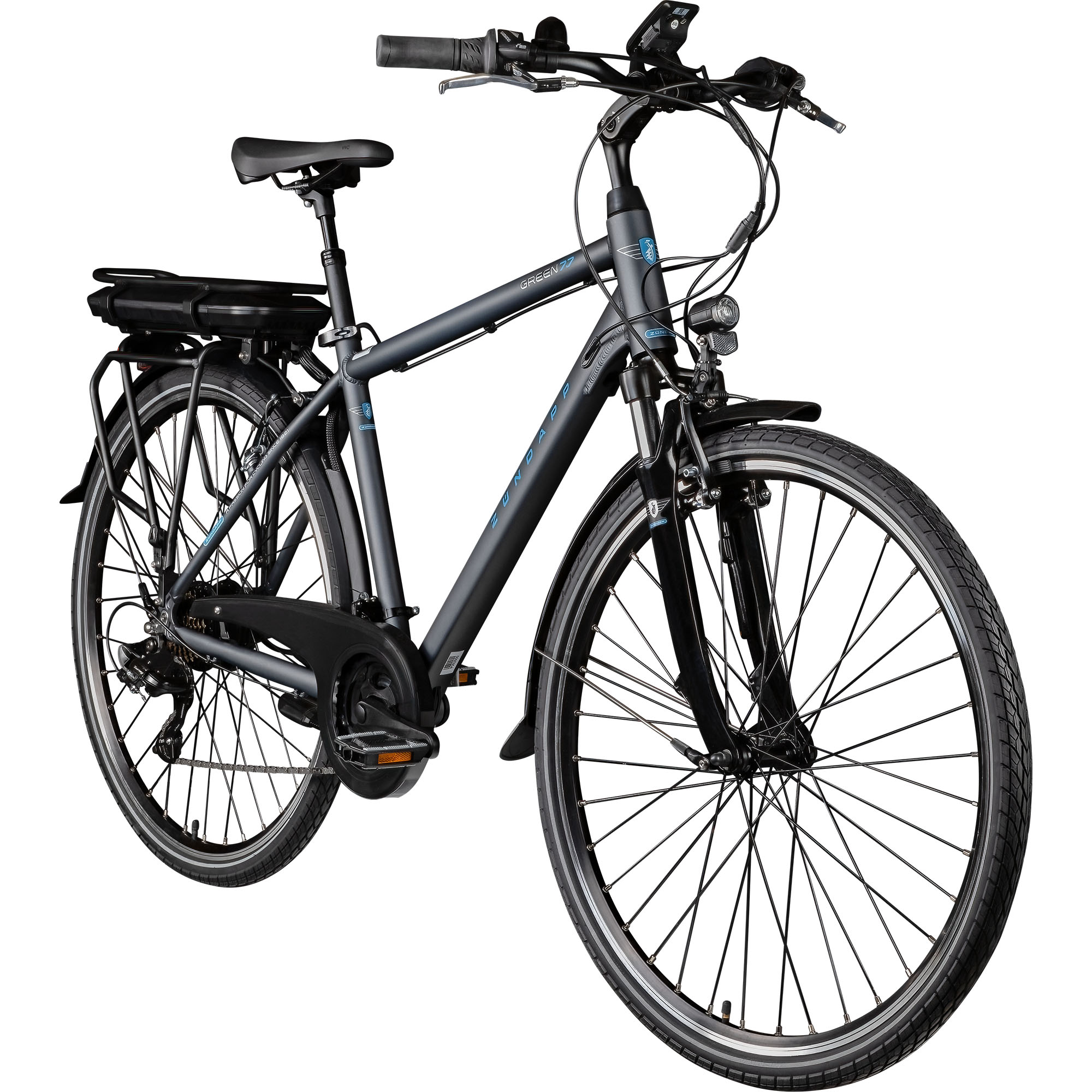 Zündapp Green 7.7 E-Bike Herren Trekkingrad 28 Zoll Pedelec 155 - 185 cm Trekkingbike mit 21 Gang E Fahrrad StVZO Tourenrad