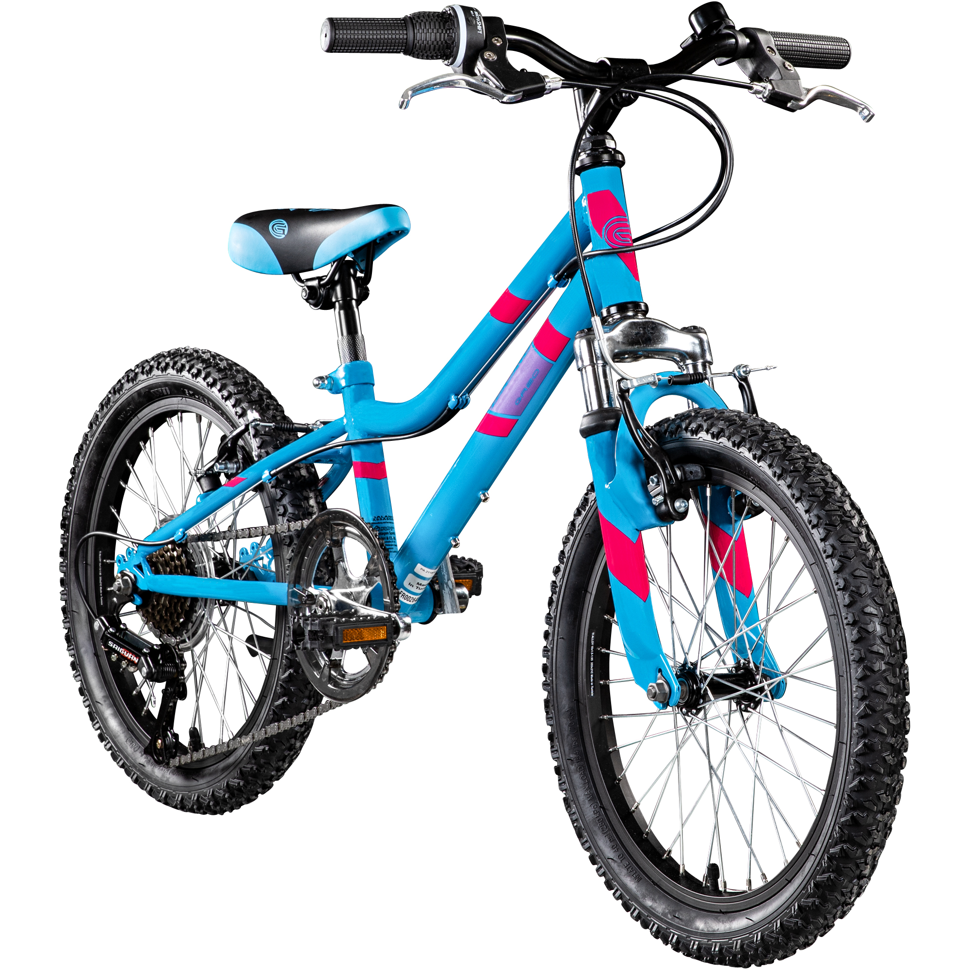 Galano GA20 Kinderfahrrad 18 Zoll 115 - 130 cm Mädchen Jungen Fahrrad ab 5 Jahre Mountainbike 7 Gänge MTB Hardtail Kinder Fahrrad