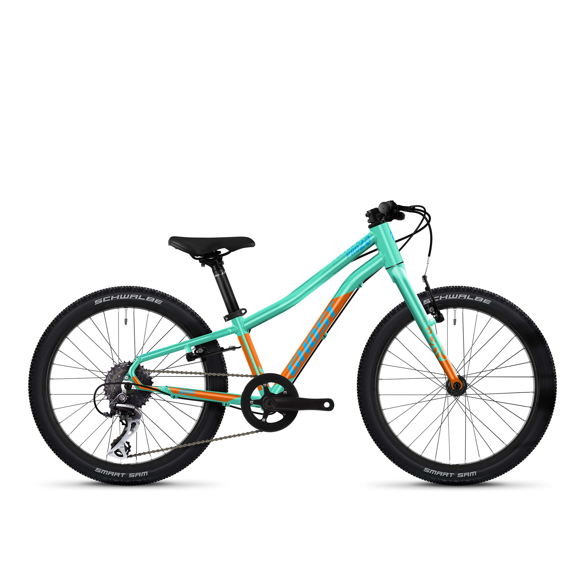 Ghost Kato 20 Pro Kinderfahrrad 20 Zoll für Mädchen und Jungen ab ca. 6 Jahre Mountainbike Hardtail Kinder Fahrrad MTB 8 Gänge
