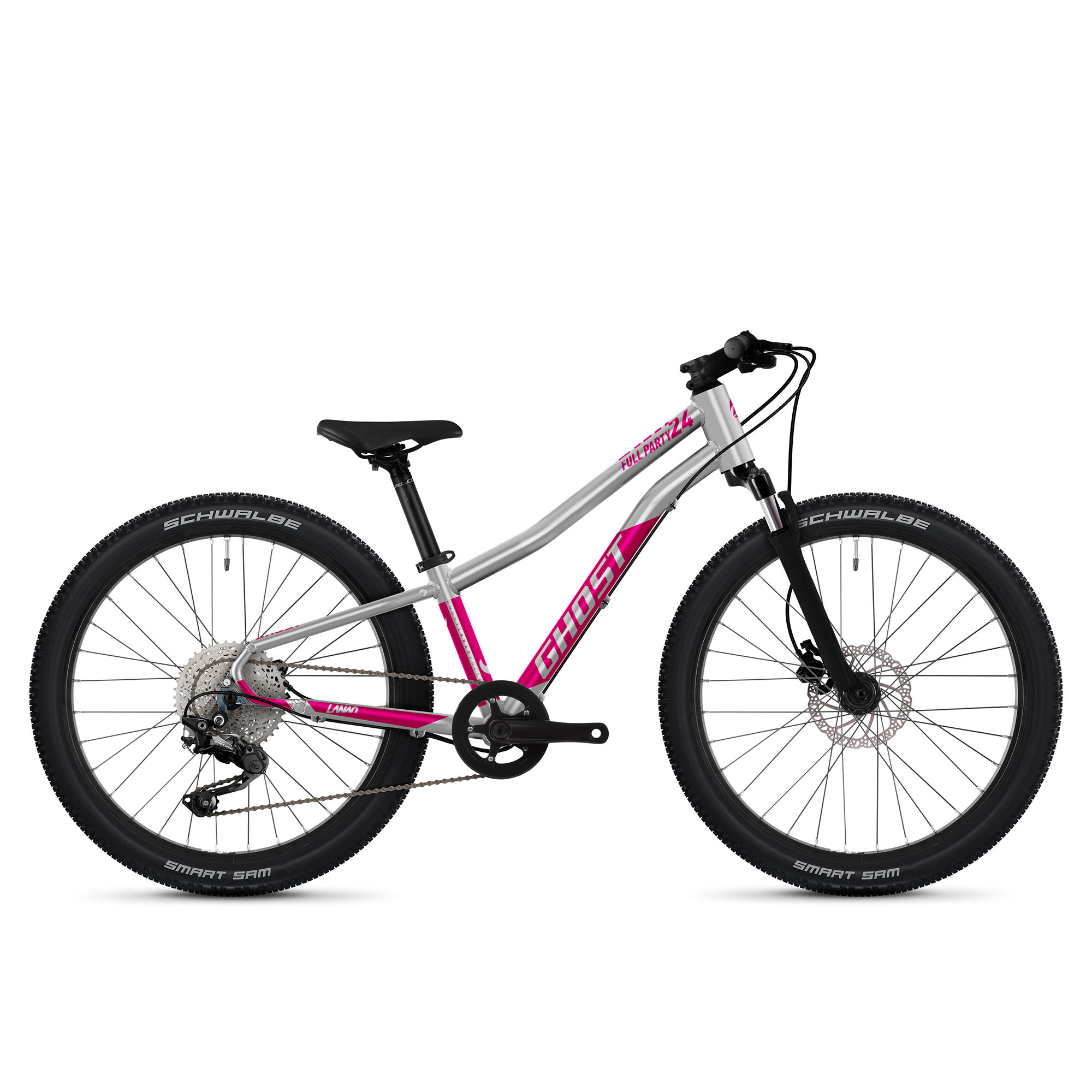 Ghost Lanao 24 Full Party Jugendfahrrad 24 Zoll für Mädchen und Jungen ab ca. 8 Jahre Mountainbike Hardtail Kinder Fahrrad MTB 22 Gänge