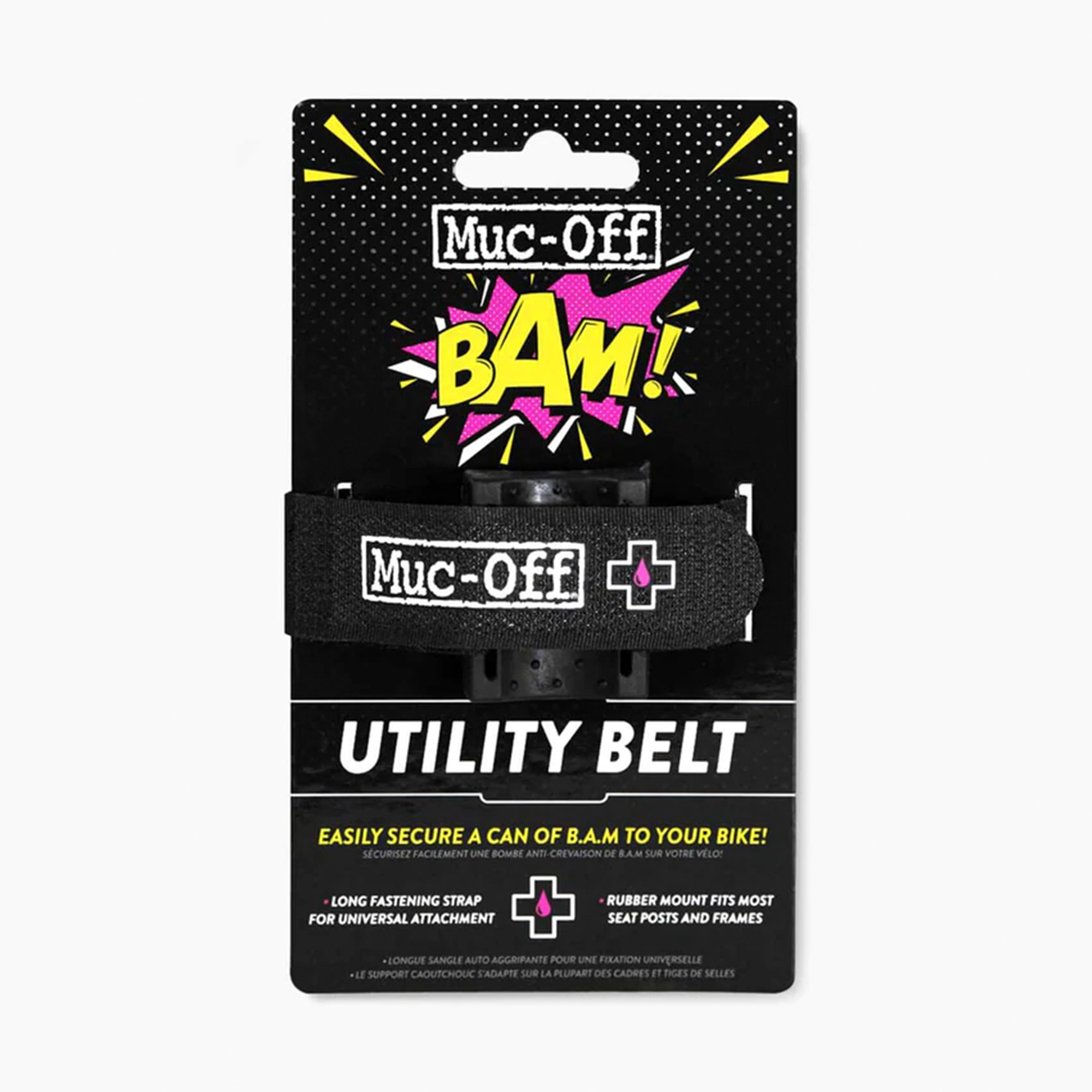 Muc-Off B.A.M! Utility Belt Fahrrad Halterung für Dosen oder Flaschen Klettband Flaschenhalter Gurt universal Rahmen