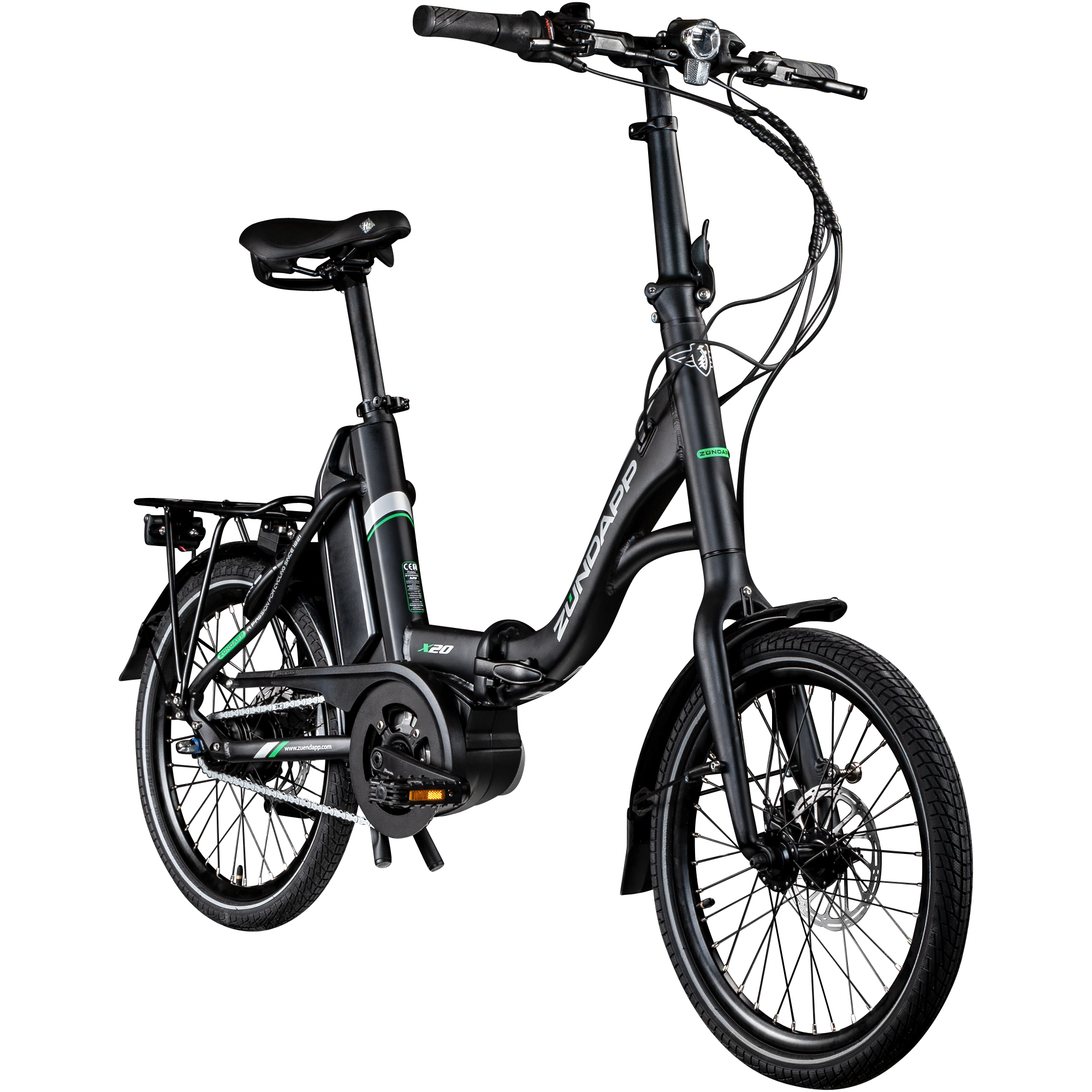 Zündapp X20 E Bike Klapprad Pedelec für Damen und Herren 150 - 190 cm E Fahrrad Bosch Faltrad Tiefeinsteiger Urban Bike