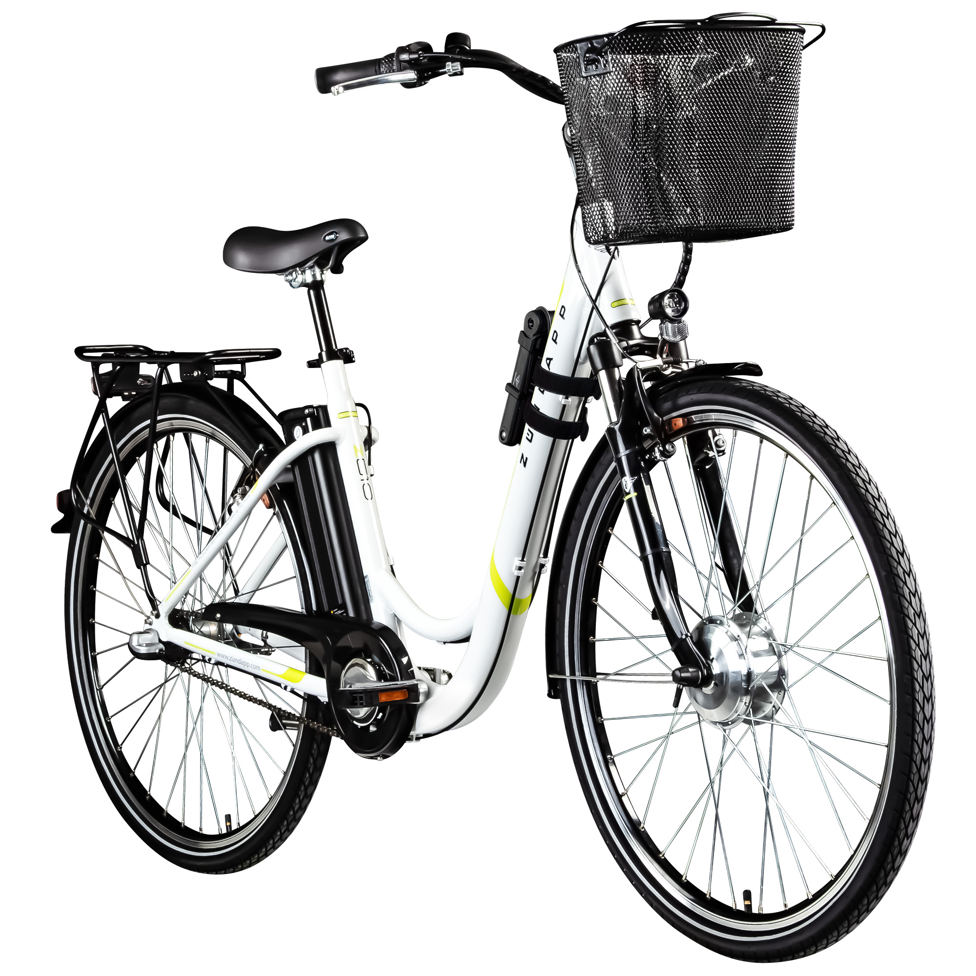 Zündapp Z510 E Bike mit Schloss Damenfahrrad ab 155 cm Rücktritt Pedelec 28 Zoll Fahrrad mit tiefem Einstieg Hollandrad mit 3 Gang Nabenschaltung StVZO