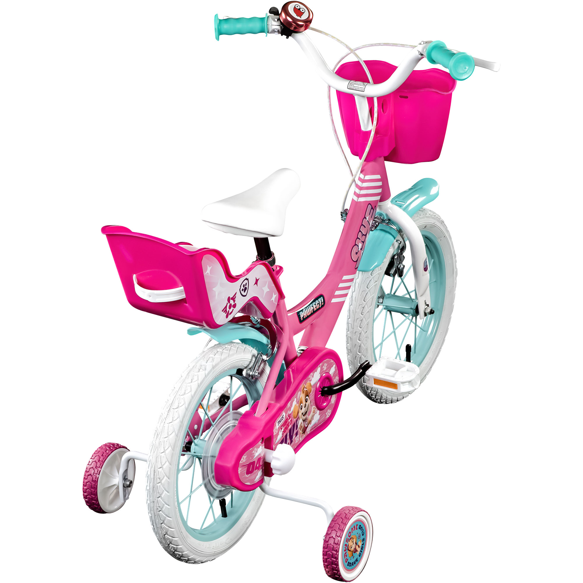 Paw Patrol Skye Everest Kinderfahrrad 14 Zoll Fahrrad für 100-115 cm Größe leichtes Kinder Fahrrad 3 Jahre mit Stützräder