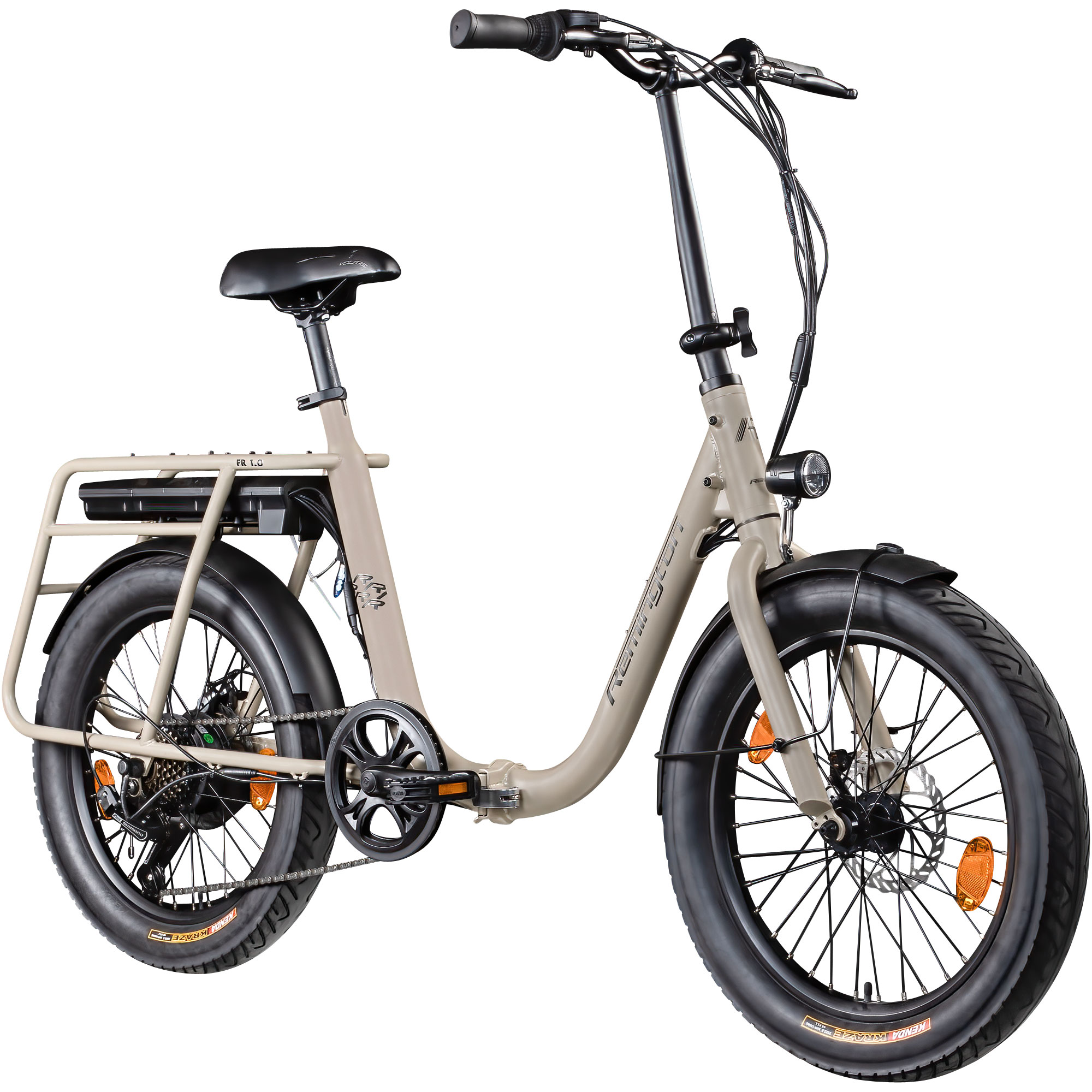 Remington FR 1.0 E Bike 20 Zoll Pedelec Klapprad Damen oder Herren 160-200 cm Elektrofahrrad 250 W 7 Gang Fatbike
