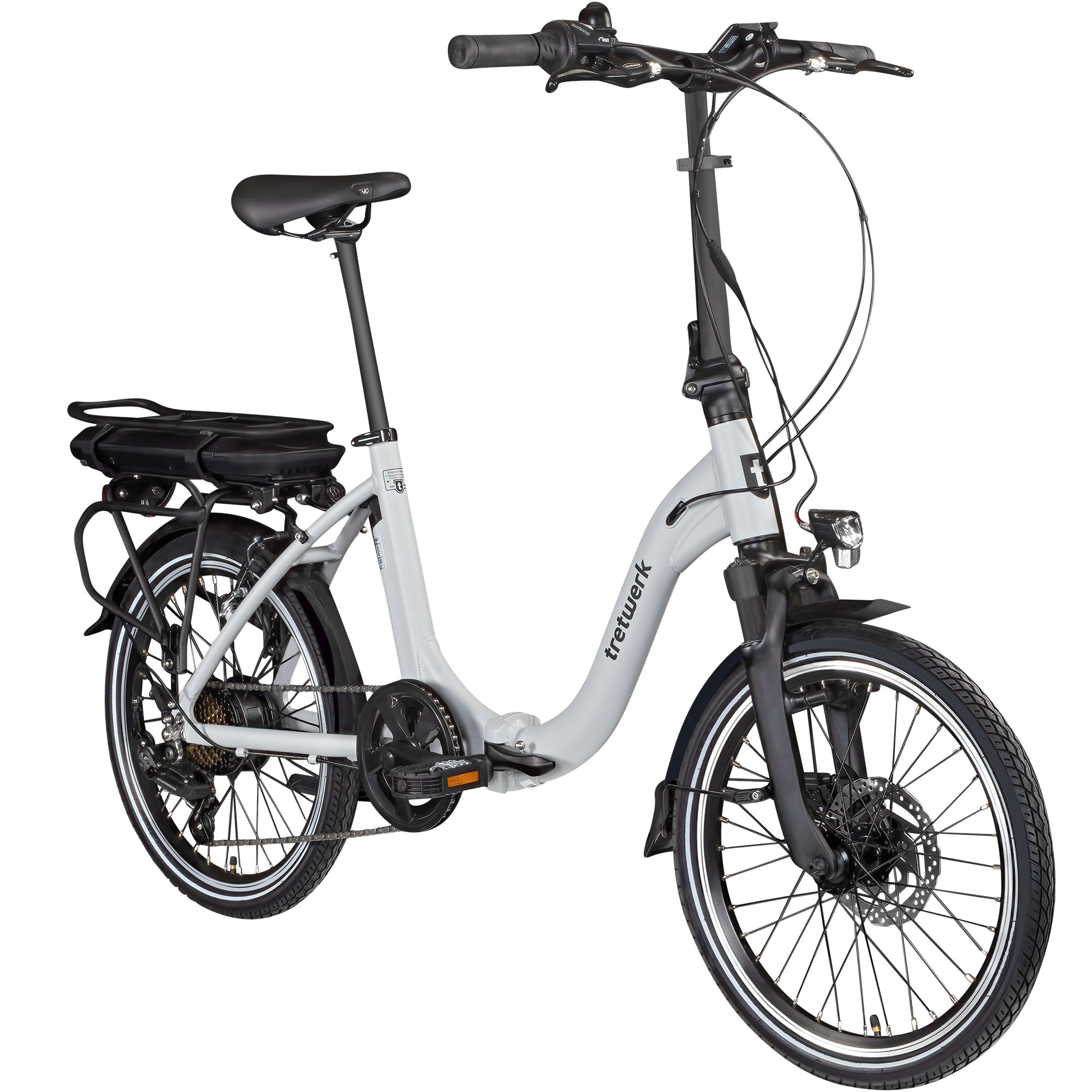 Tretwerk Matala E Bike Faltrad 20 Zoll Elektrofahrrad Damen Herren 145 - 175 cm Pedelec Klapprad 7 Gang 374 Wh Tiefeinsteiger