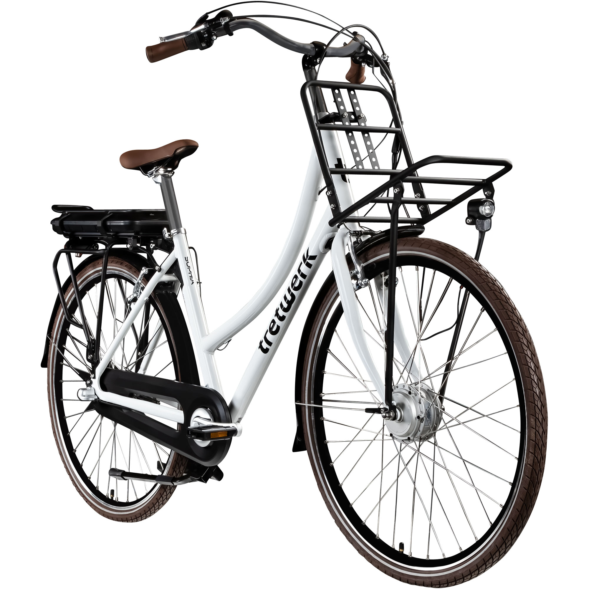 Tretwerk Sophia E Bike Damen Herren 28 Zoll Pedelec 3 Gang Elektrofahrrad mit 536 Wh Elektro Damenfahrrad Citybike mit Bluetooth und App