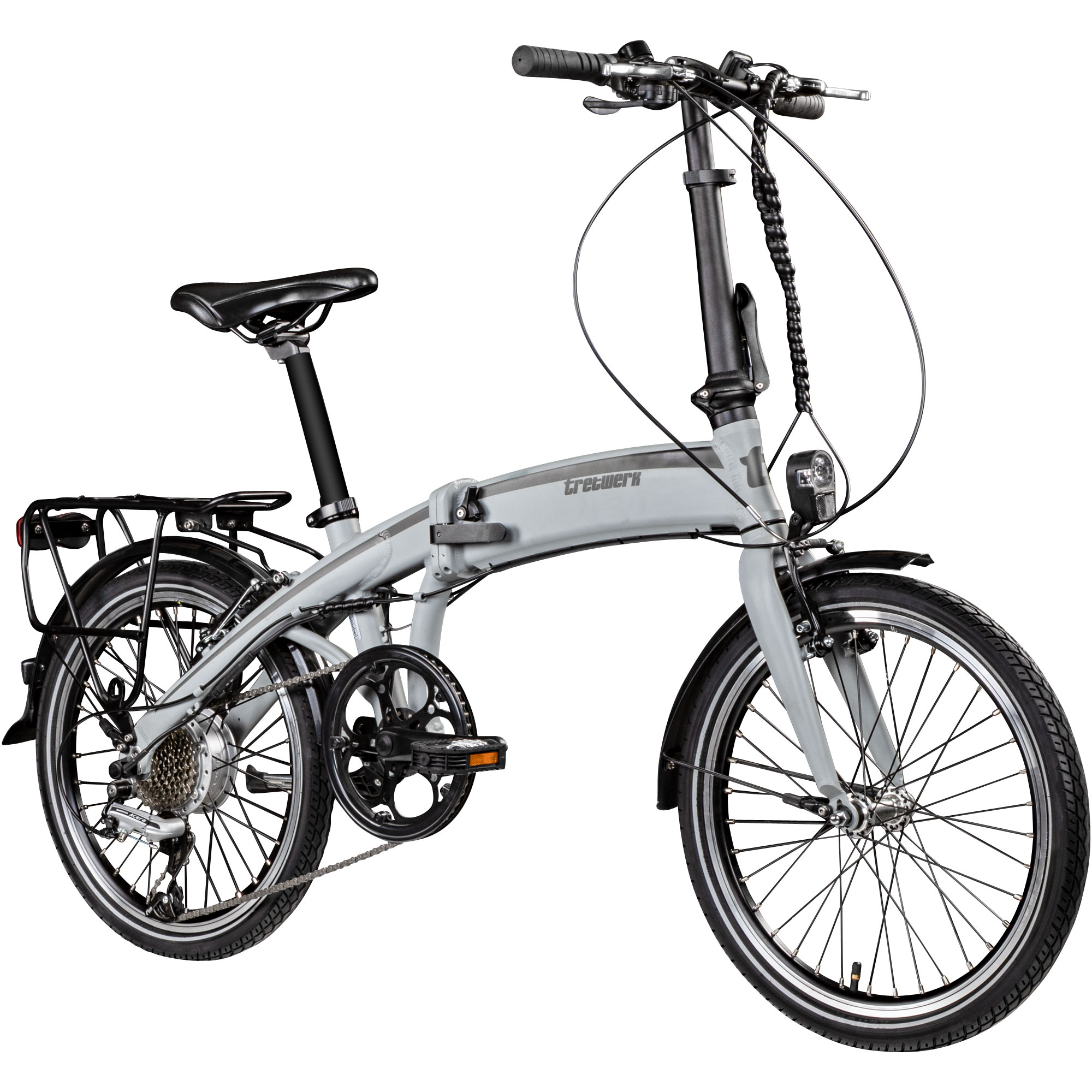 Tretwerk MetroCruze 20' E Bike Damen Elektro Klapprad 8 Gang Elektrofahrrad 312 Wh Pedelec 140-170cm Ebike Herren