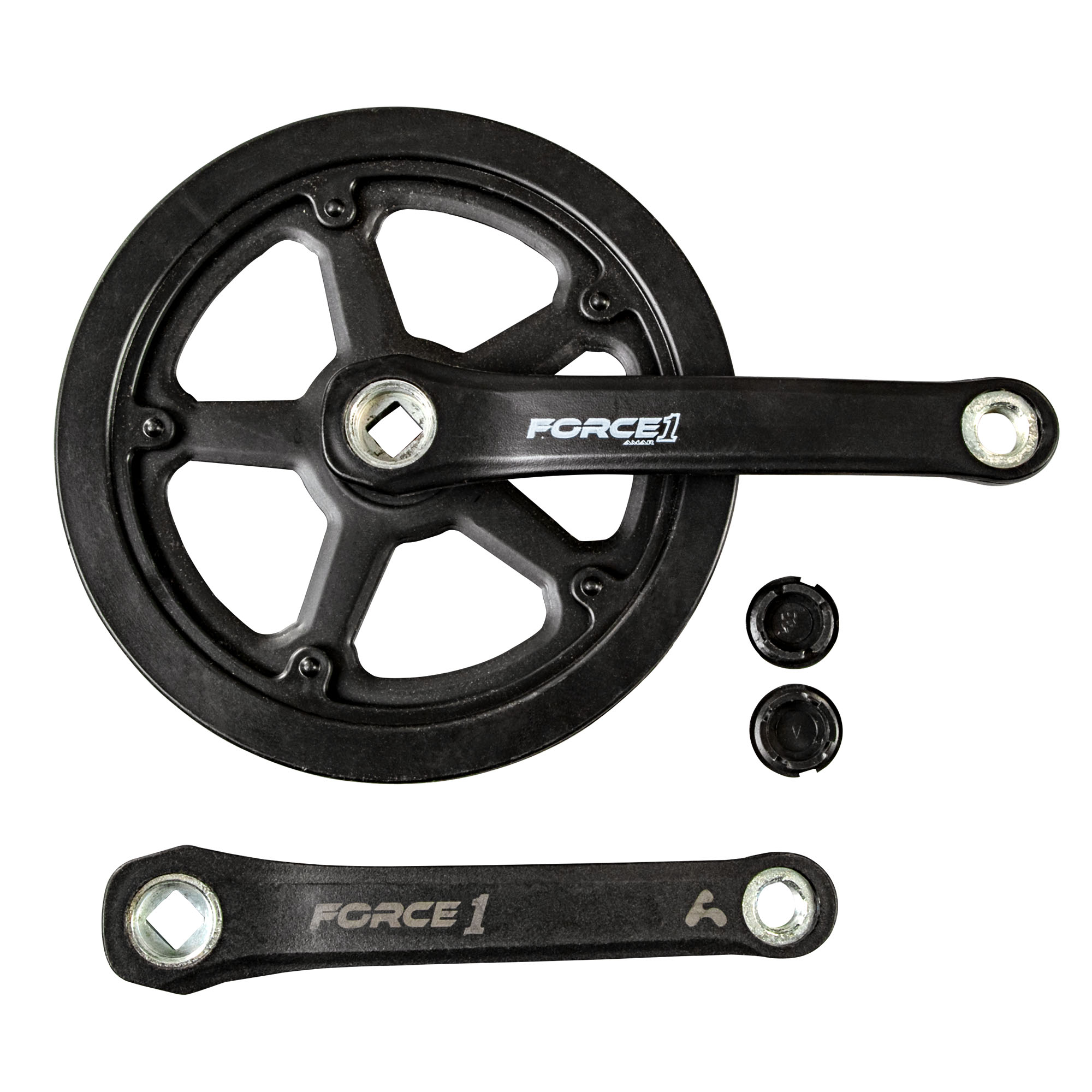 Amar Force 1 Kurbelgarnitur Fahrrad Kettenblatt 46 Zähne Fahrradkurbel 170 mm Kettenradgarnitur einfach Aluminium