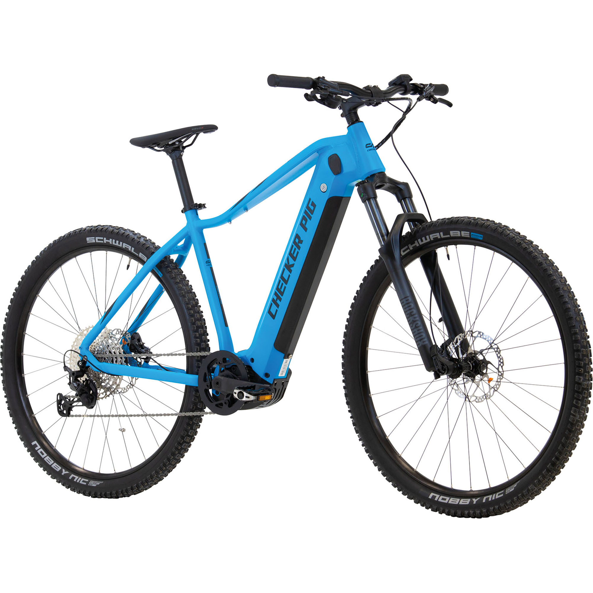 Checker Pig Active Pig E Bike Mountainbike 29 Zoll Pedelec ab 165 cm Elektrofahrrad Bosch Performance 625 Wh mit 10 Gang Shimano Deore E Fahrrad
