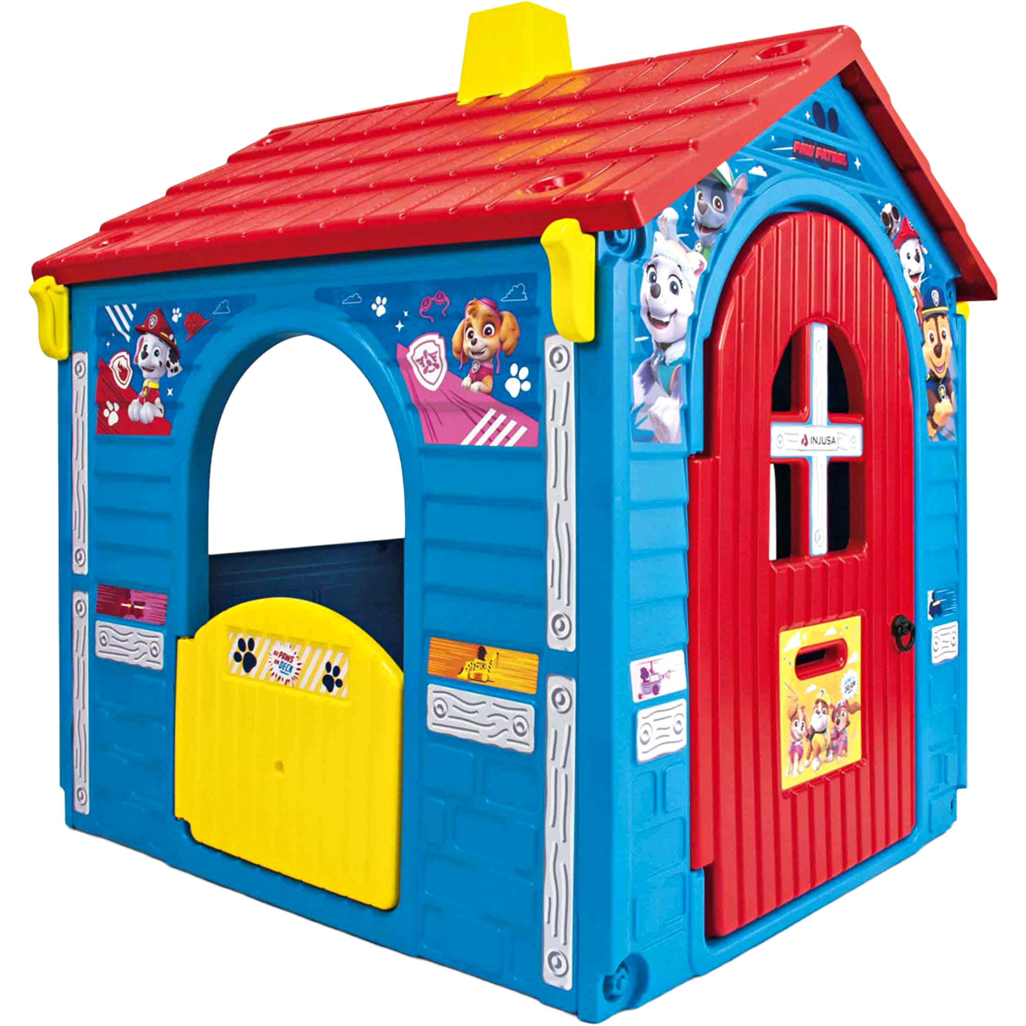 Paw Patrol Spielhaus für Kinder ab 3-6 Jahren Kinderhaus mit Haupttür, Briefkasten & Riegel – 2 Seitentüren & Fenster mit Außentheke