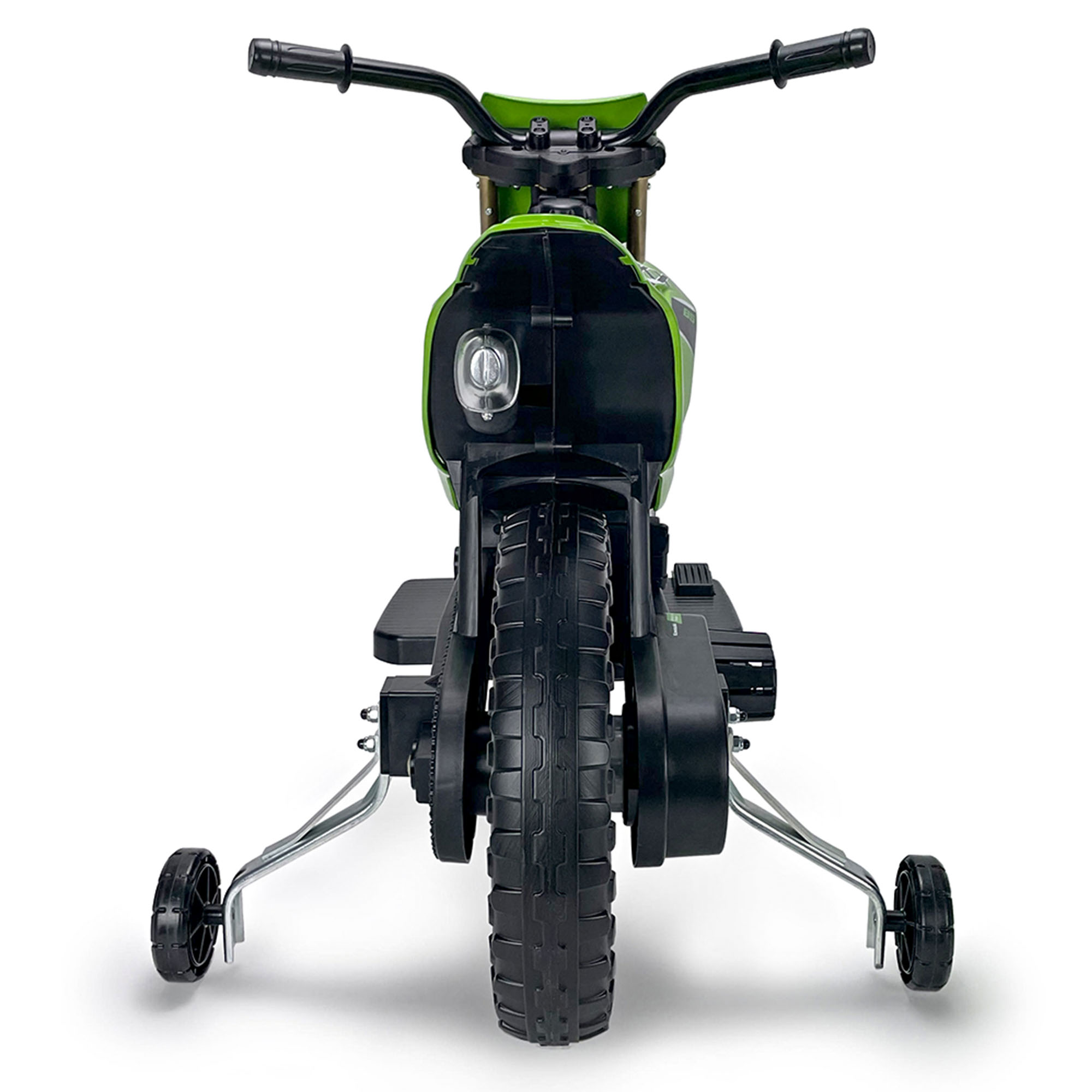 INJUSA Kawasaki KX85 Elektromotorrad für Kinder ab 3 Jahren – 12V Elektro-Motorrad mit Stützrädern & Gaspedal 6 km/h